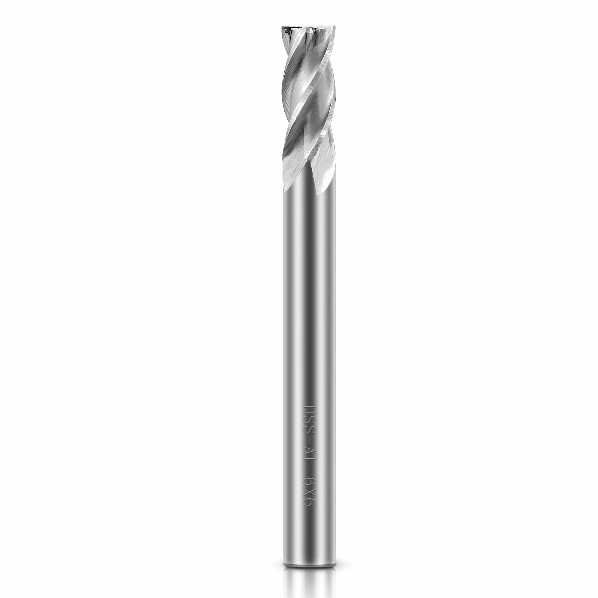 ASNOMY Frez trzpieniowy HSS 6mm tokarka CNC prosty trzpień 6mm, 4-rowkowy frez spiralny ostrze zestaw frezów trzpieniowych wiertło frez końcowy bit frezarski