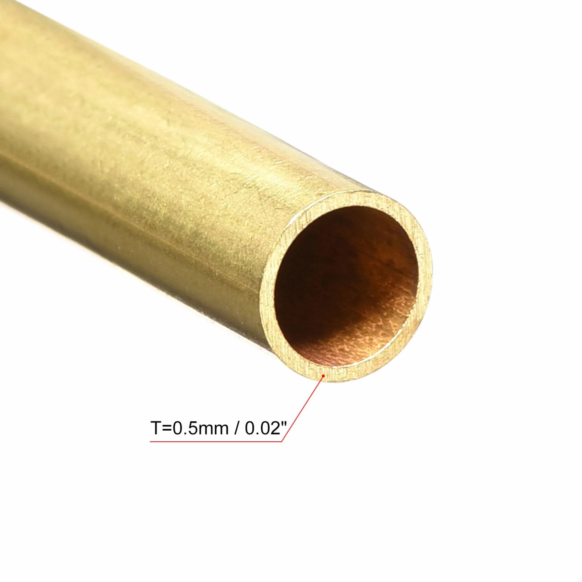 sourcing map 16 sztuk rura mosiężna wąż do rur 6 mm średnica zewnętrzna 0,5 mm grubość ścianki 30 mm długość dla majsterkowiczów