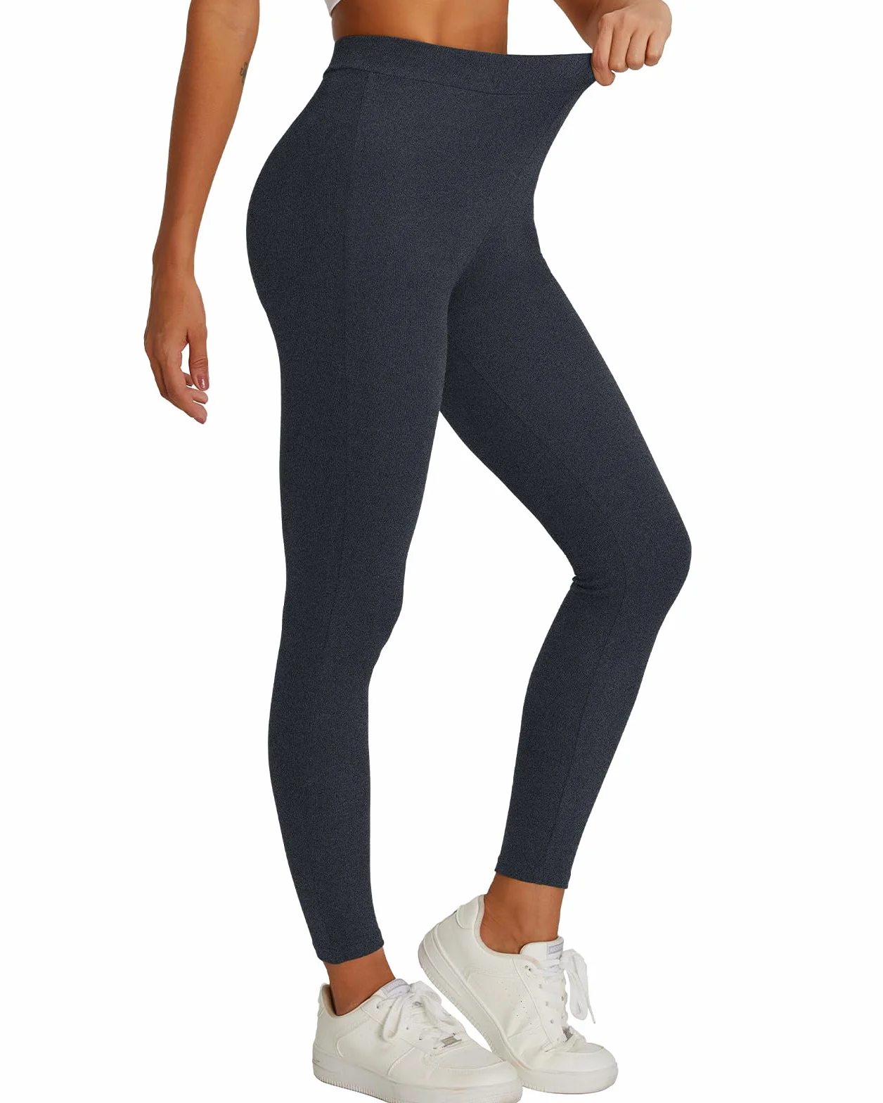 Damskie legginsy termiczne z bawełny, zimowe legginsy polarowe, ciepłe, wygodne
