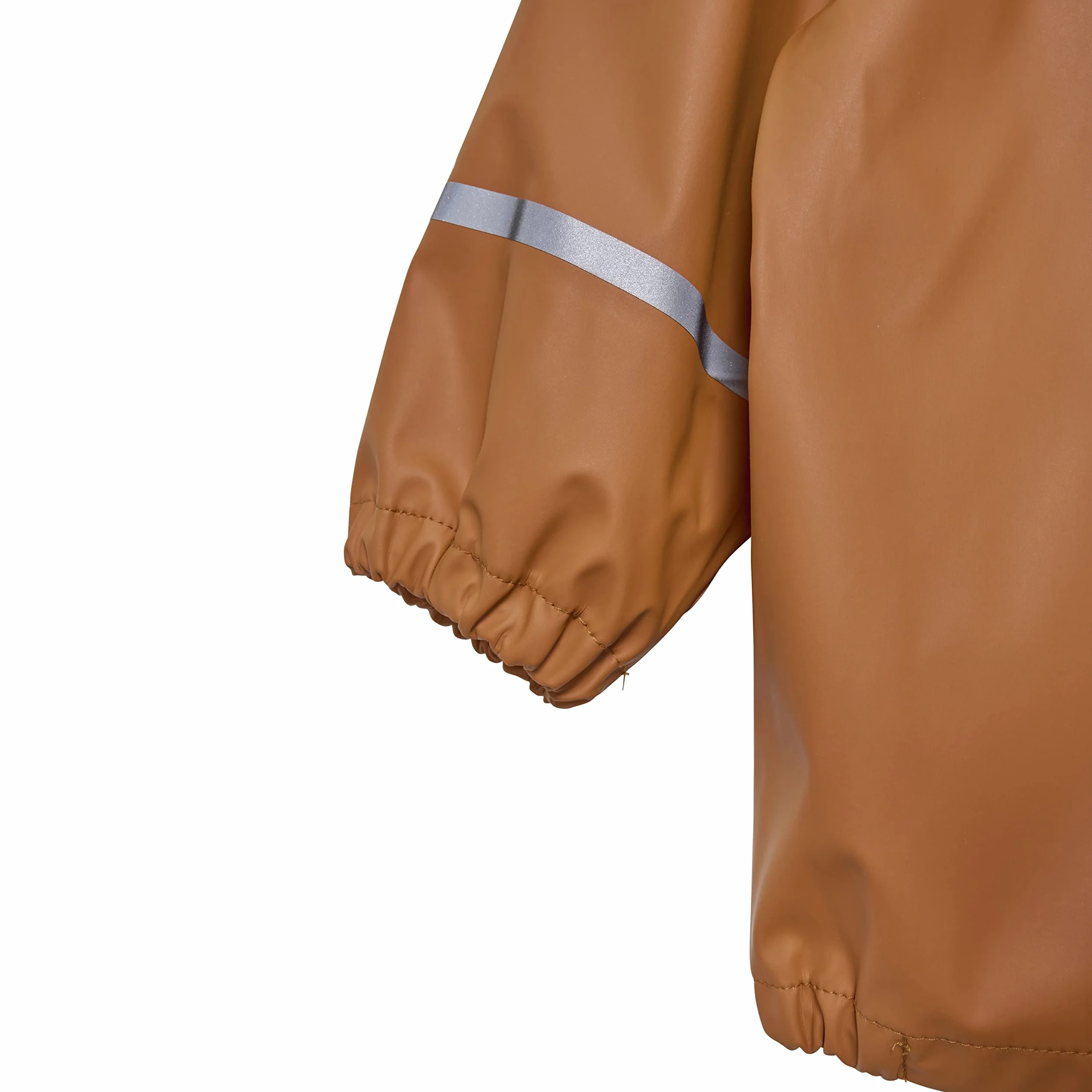 Celavi Unisex Kids Basic Rainwear Set-Recycle PU Rain Jacket, Amber Brown, 100, brązowy, 100