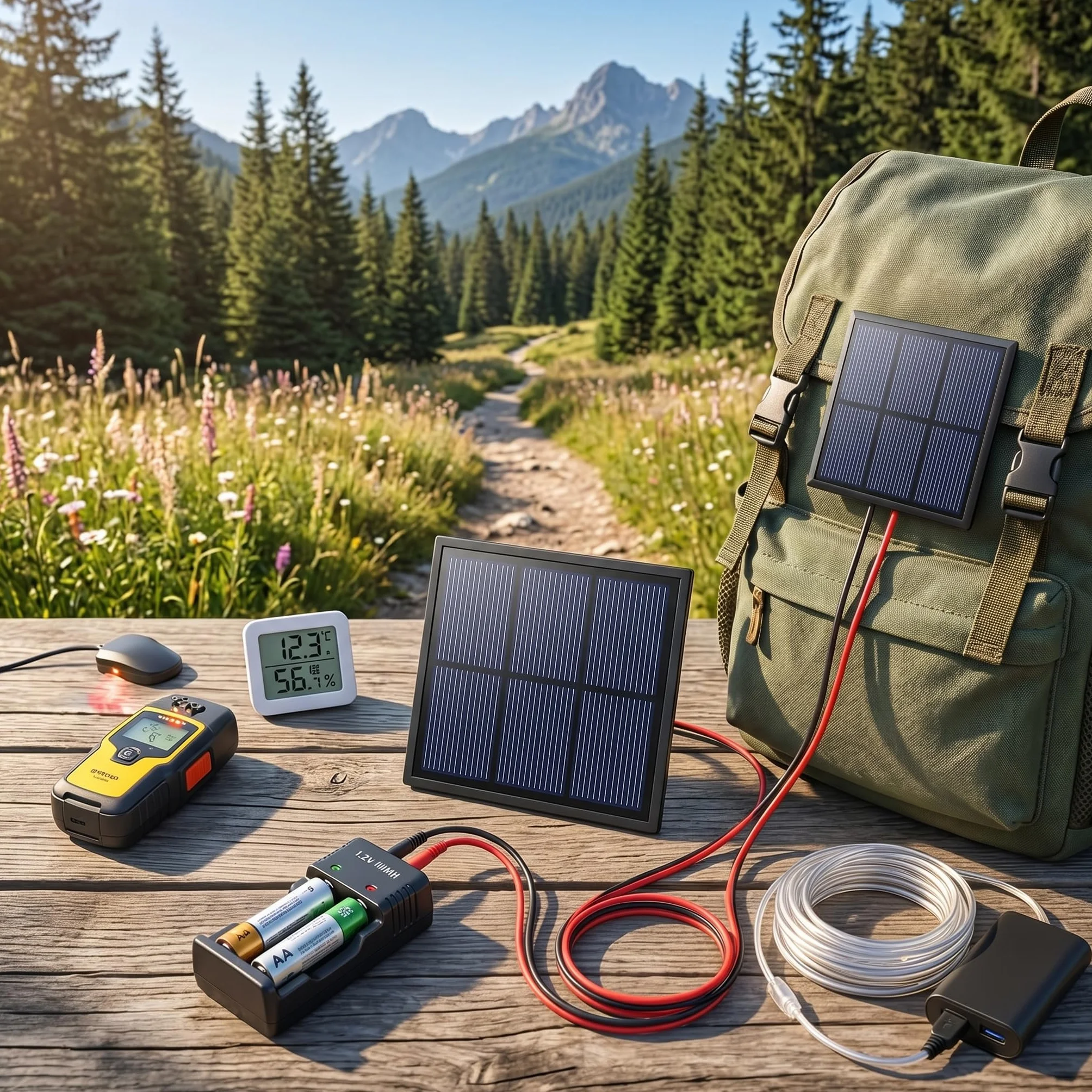 Panel Słoneczny 0,7 W 1,5 V, Mini Przenośna Ładowarka Słoneczna DIY z Ogniwem do Akumulatora 1,2 V z Przewodem, 2,76 x 2,76 Cala