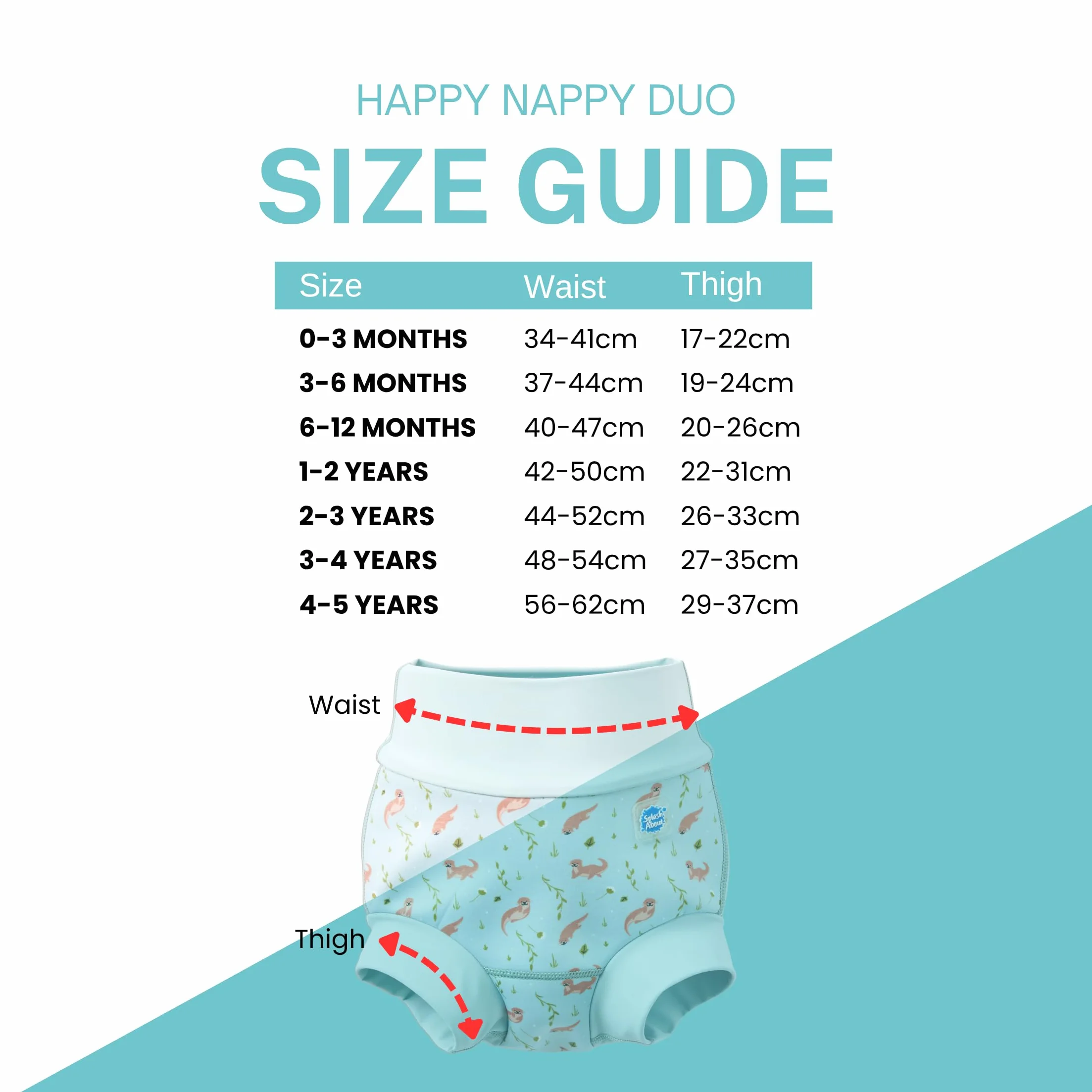 Splash About Happy Nappy Duo, Playful Otters, 6-12 miesięcy, Zabawne wydry, 6-12 miesi?cy