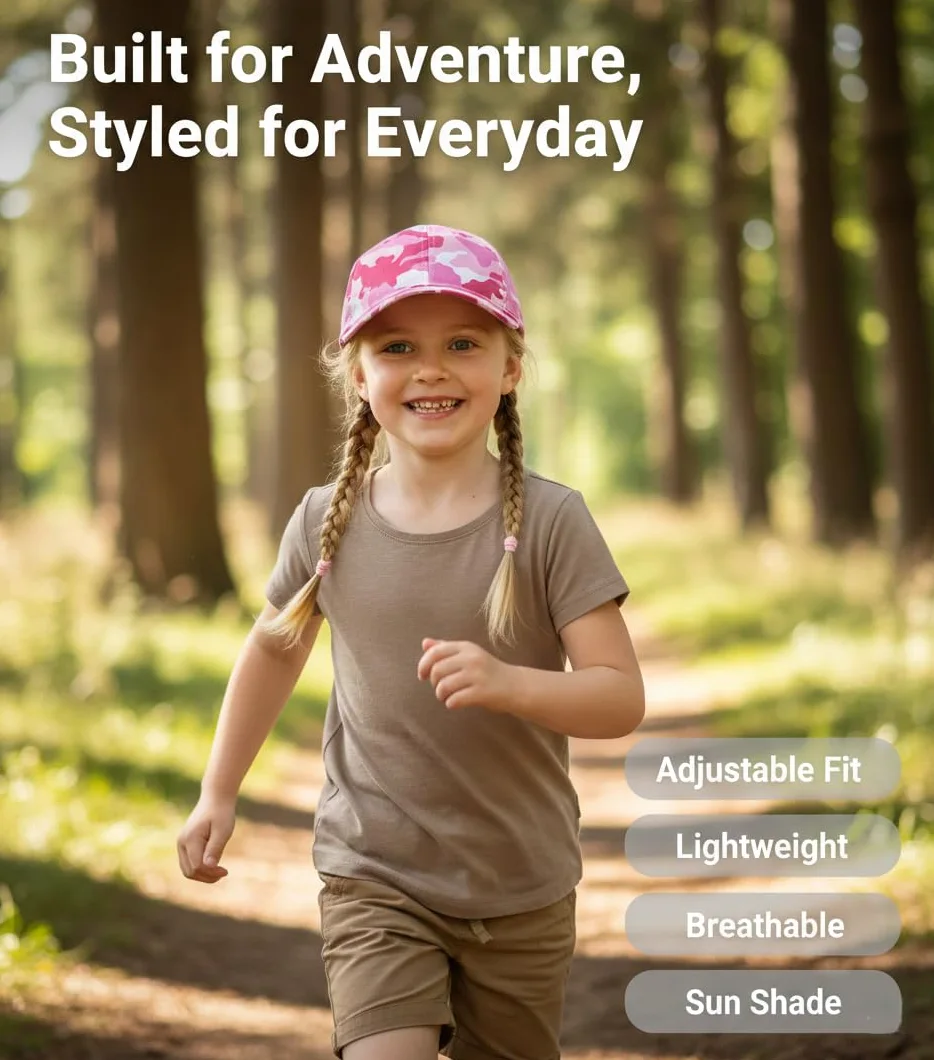 A2Z 4 Kids Dziewczęca czapka z daszkiem czapka z daszkiem trucker ochrona przeciwsłoneczna jednolity kolor oddychająca tkanina wygodne dopasowanie do codziennego noszenia lekkie sportowe nakrycia