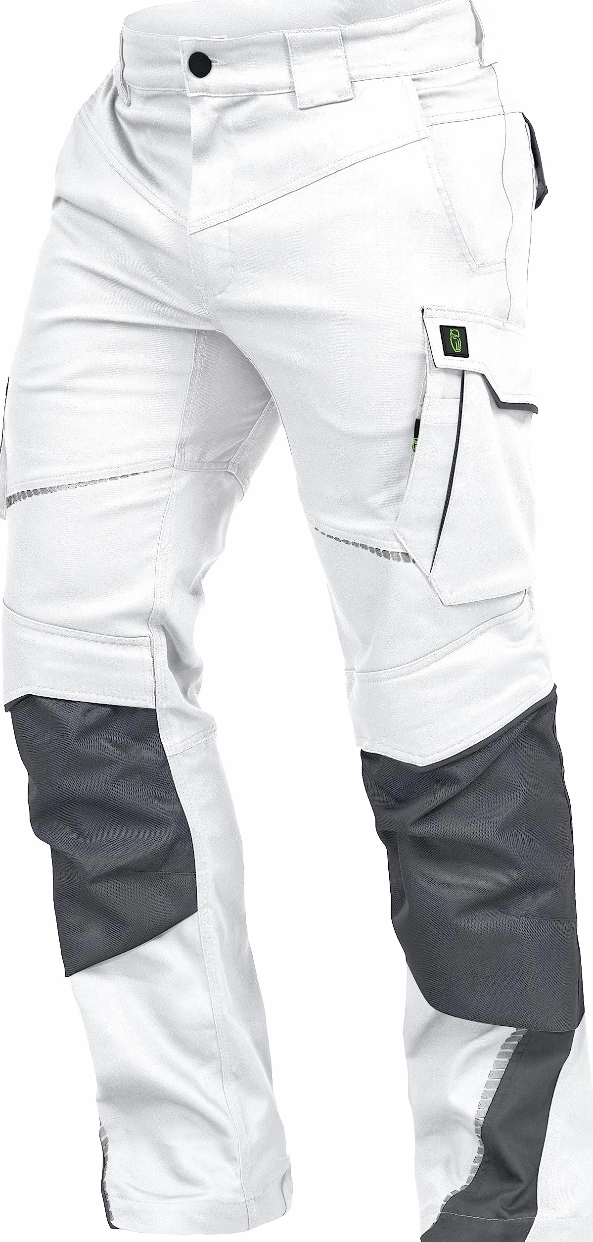 Leibwachchter Flex-line męskie spodnie robocze, elastyczne i wygodne spodnie robocze z elastanem (stretchdex), nadają się do prania w 60°C i suszenia w suszarce, zwiększona wytrzymałość na rozerwanie,