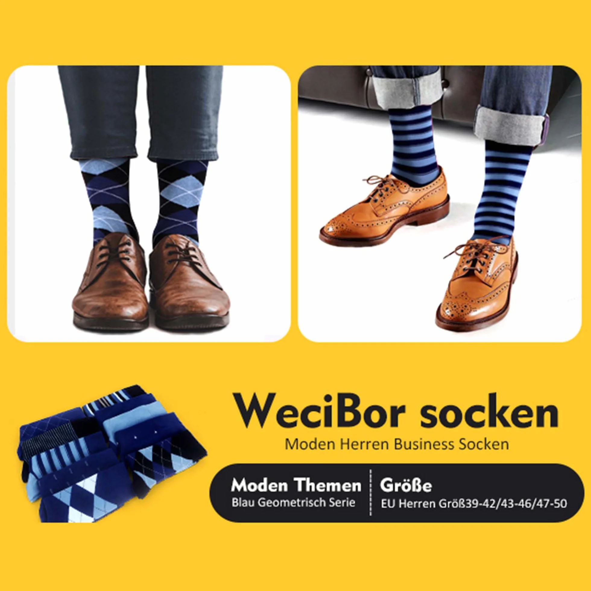 WeciBor Skarpety biznesowe męskie bawełna oddychająca bez szwów 6/12 par