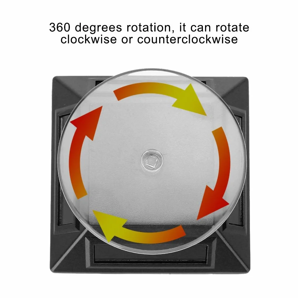 Stojak Obrotowy, Prezentacja Solarna 360 Stopni Obrotowy Organizer, Gramofon Na Produkty Fotograficzne, Biżuteria, Ciasto(Czarny)