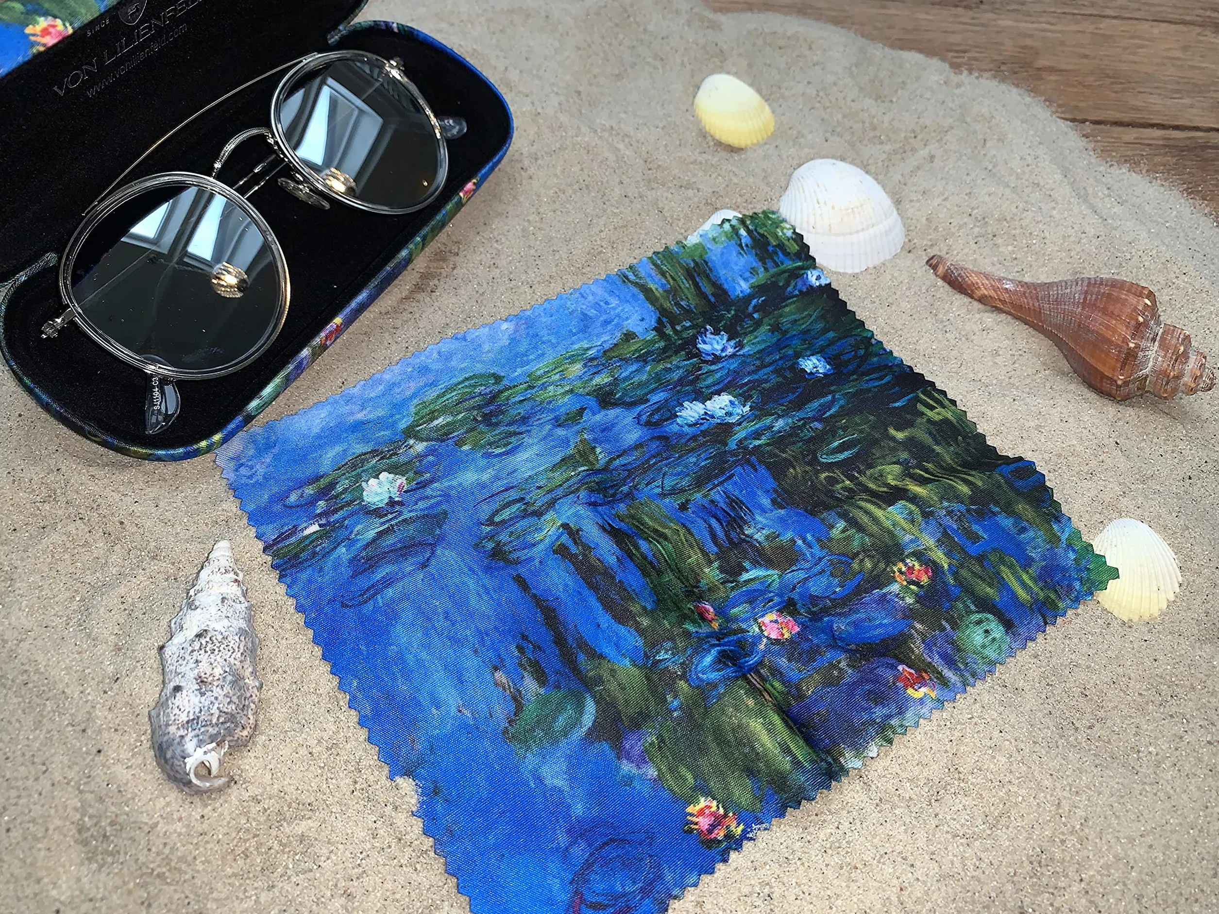 VON LILIENFELD etui na okulary Claude Monet lilie wodne twarde pokryte tkaniną
