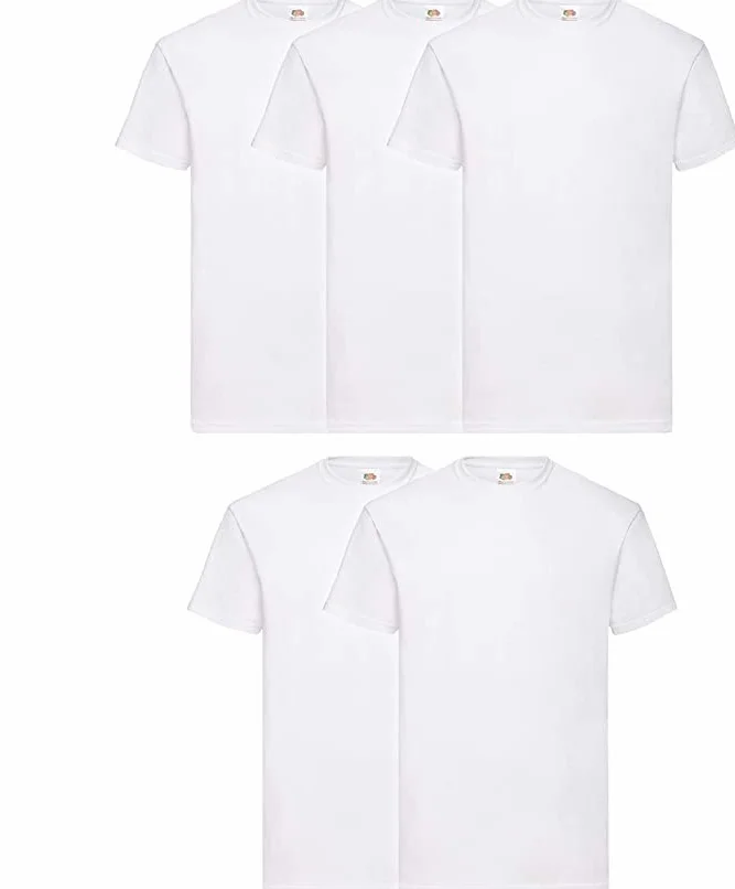 5 Fruit of the loom dziecięce T-shirty Valueweight 104 116 128 140 152 różne zestawy kolorów do wyboru 100% bawełna