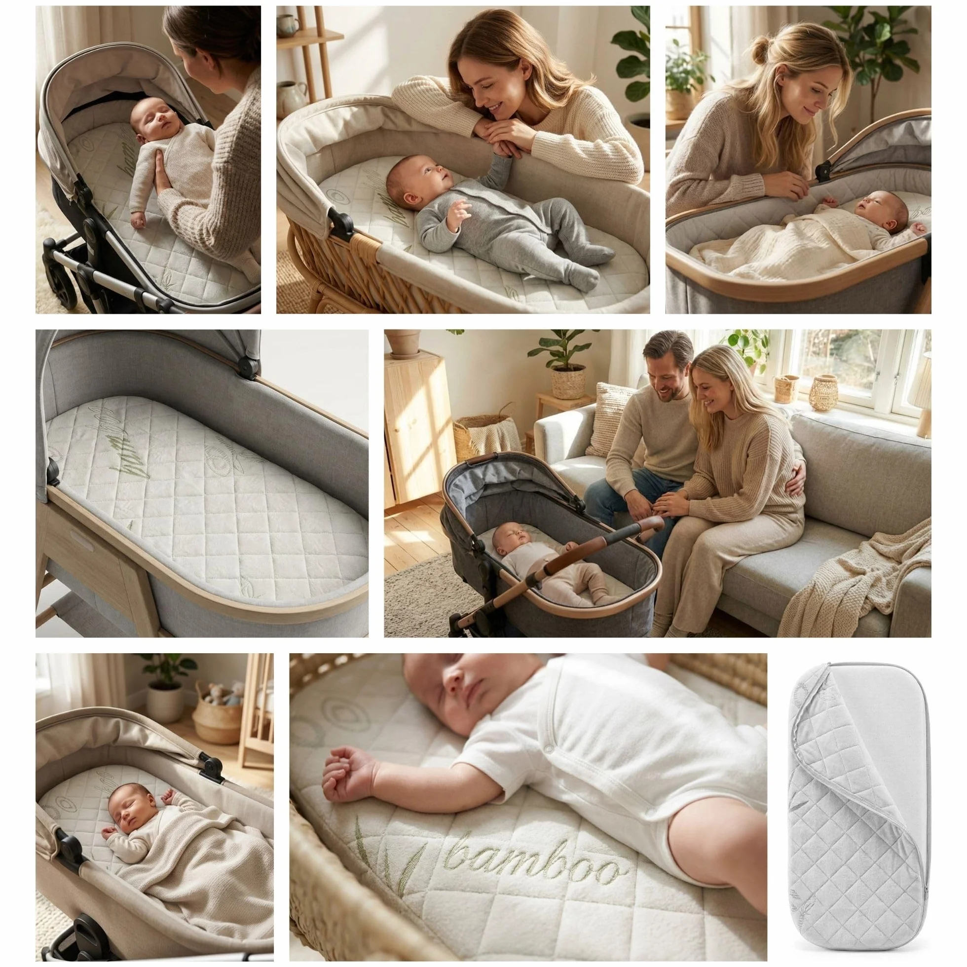 materacyk do gondoli polokragly premium bamboo 75x35x4 t-18