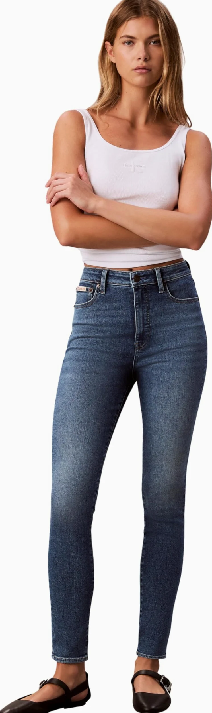 Calvin Klein High Rise Skinny Vintage Avenue - Dżins Kobiety