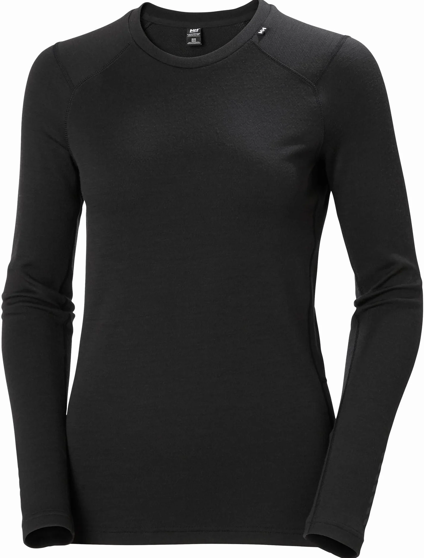 Helly Hansen Damska koszulka Lifa Merino Midweight Crew z długim rękawem czarna M