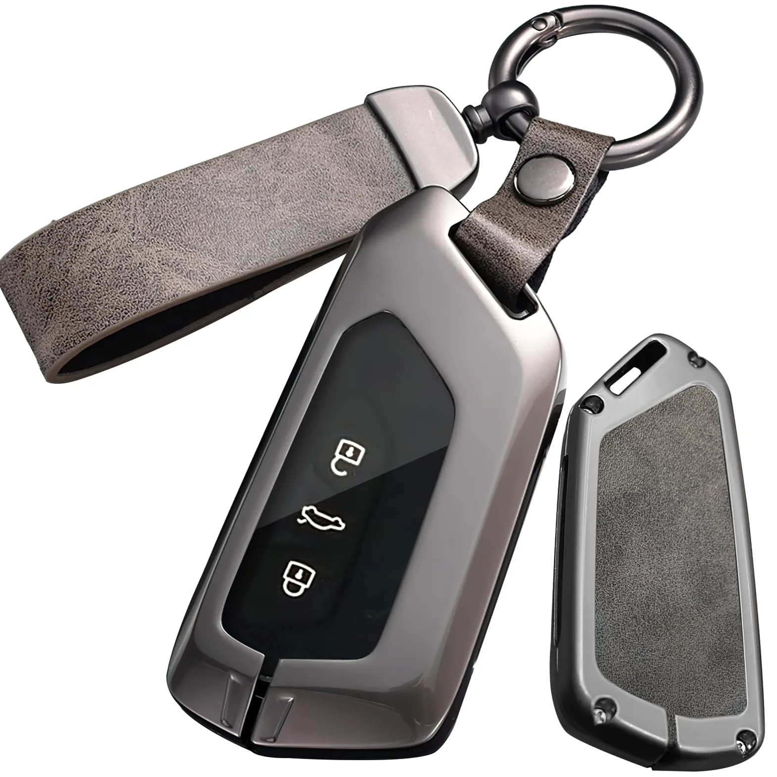 ontto Metalowe etui na kluczyki samochodowe 3/4/5 przycisków, pasuje do Golf 8 8.5 Tiguan 3 ID.3 ID.4 ID.7 Passat B9 Multivan T7