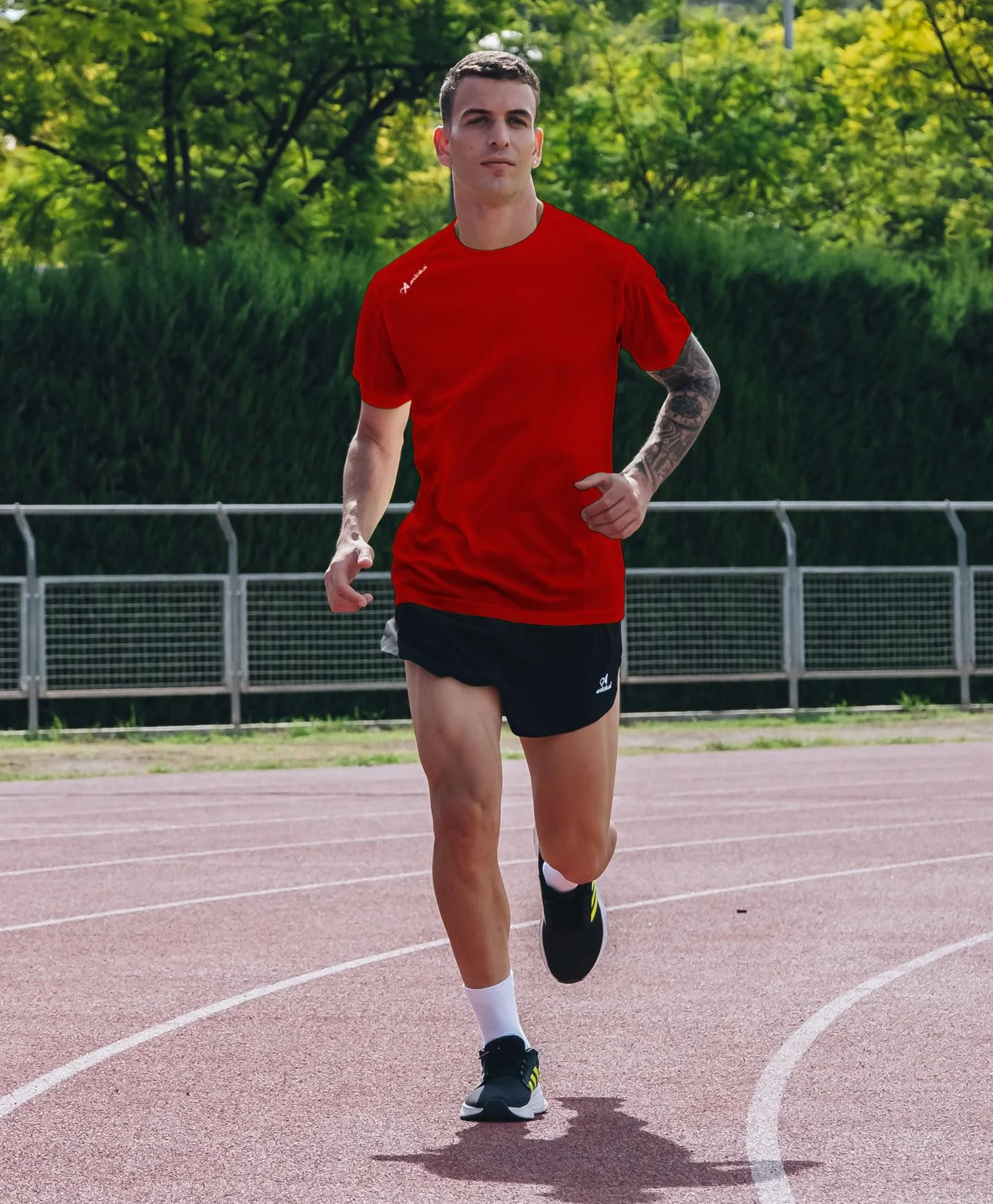 Asioka Uniseks Asioka 75/09 Koszulka Sportowa, Czerwony, XXL