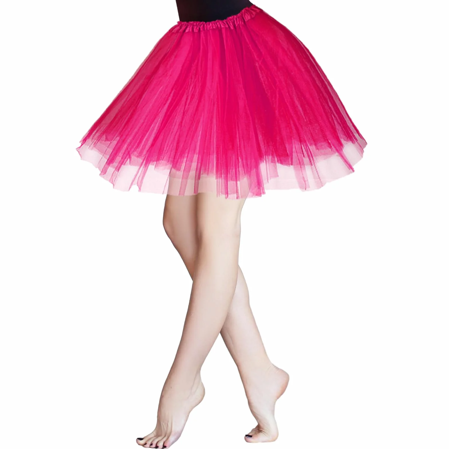 Spódnica tutu, damska spódniczka tutu, klasyczna, elastyczna, 3-warstwowa, tiulowa, na imprezę, balet, taniec, dla kobiet, nastolatków, dziewcząt