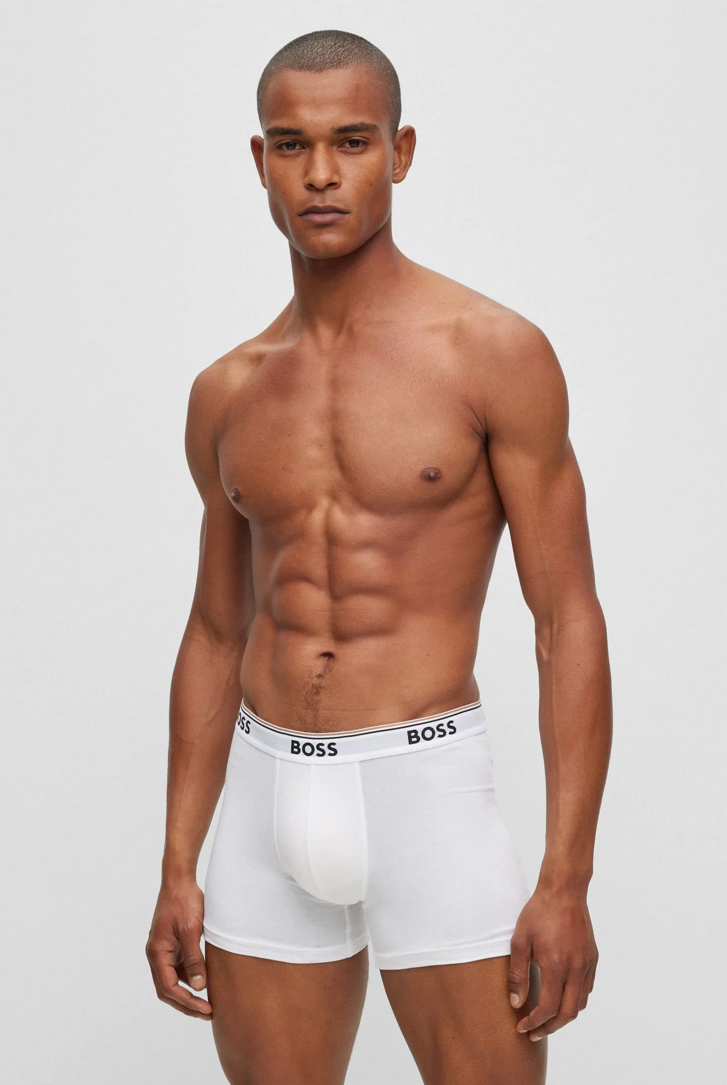 BOSS bokserki męskie, White100, M, 3 pary