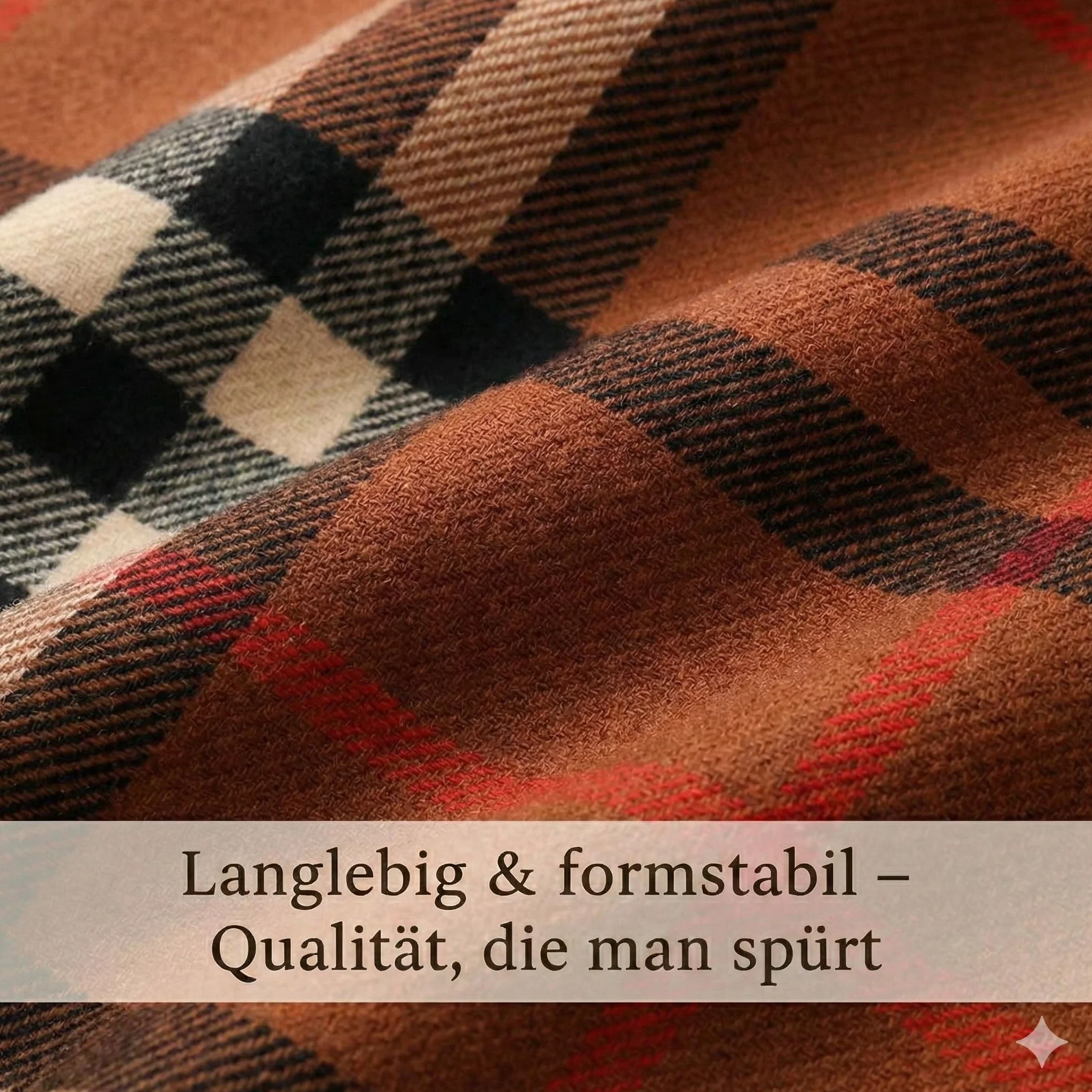 KARMA.DIEM Szal Premium – Dotyk Kaszmiru i Merino – Luksusowo Miękki i Ciepły Szalik Zimowy – Brązowa Krata – 180x65 cm Unisex Pashmina Stola dla Kobiet i Mężczyzn