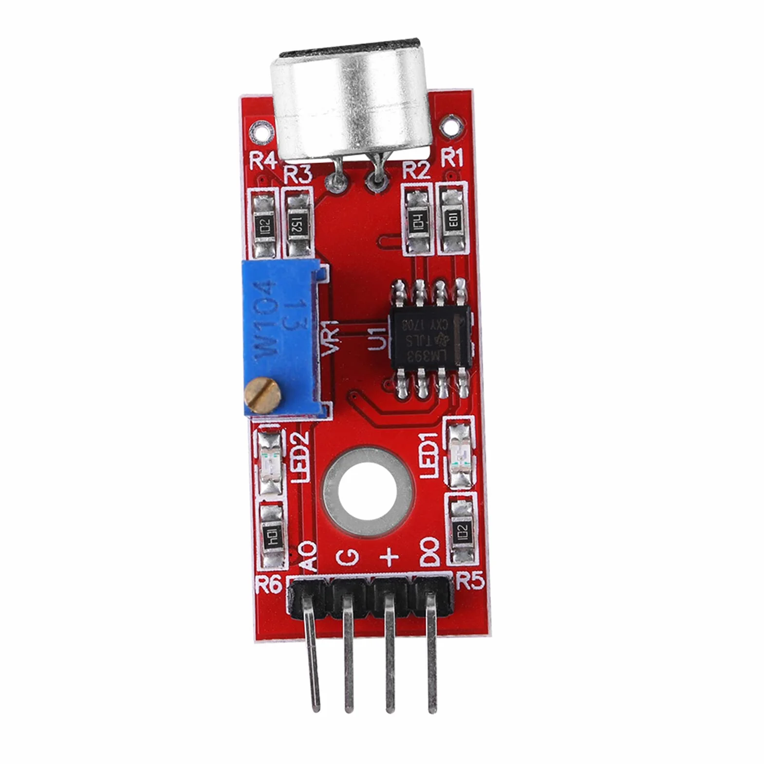Czujnik Mikrofonu, moduł Mikrofonu DC3.3V 5V, moduł Wzmacniacza Audio Mikrofonu o Wysokiej Czułości Wyjście 20dB Zysk Niski Poziom Hałasu, Narzędzia