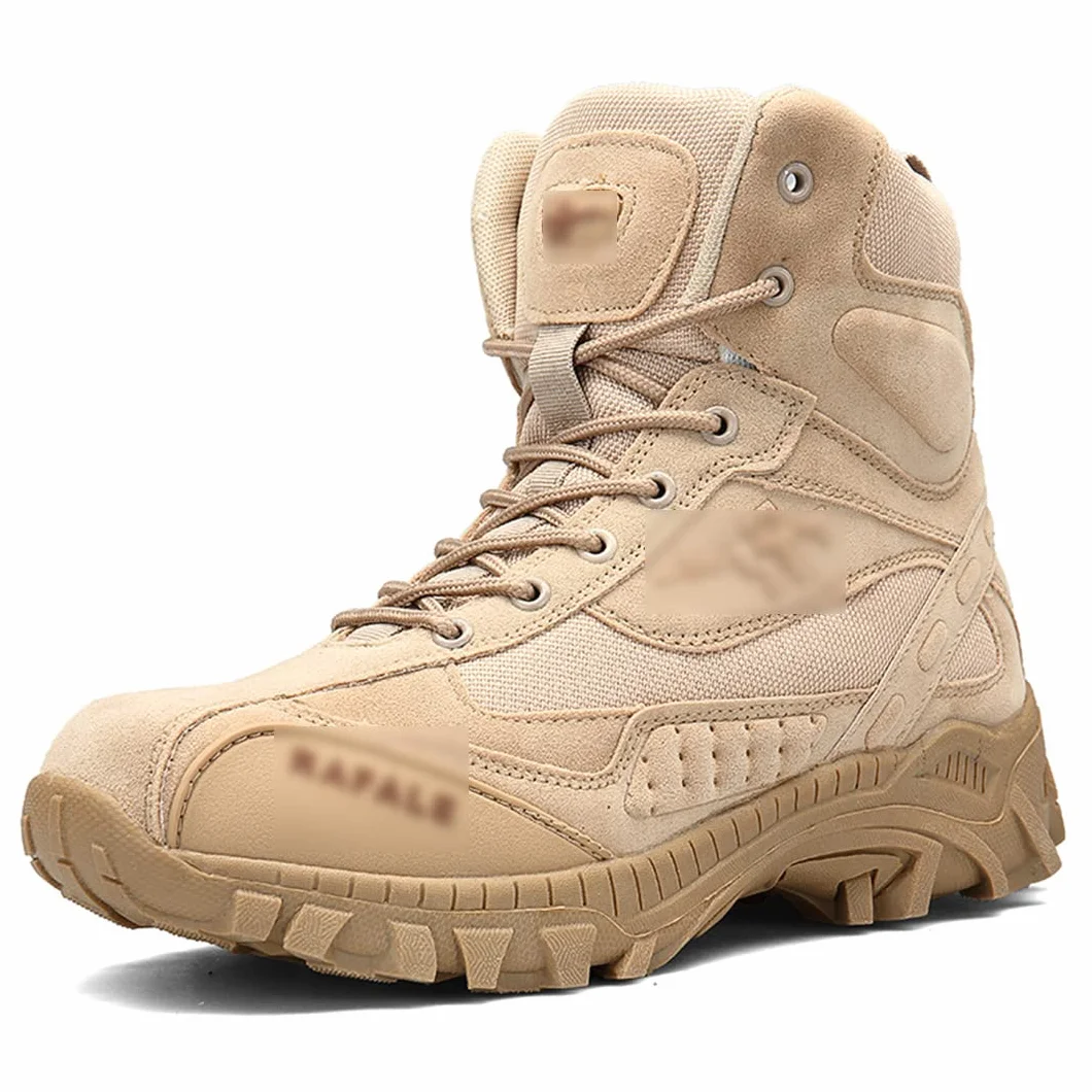 Wojskowe taktyczne męskie buty Rafale Special Force High Cut Army Desert Combat Sandy Color skórzane buty robocze