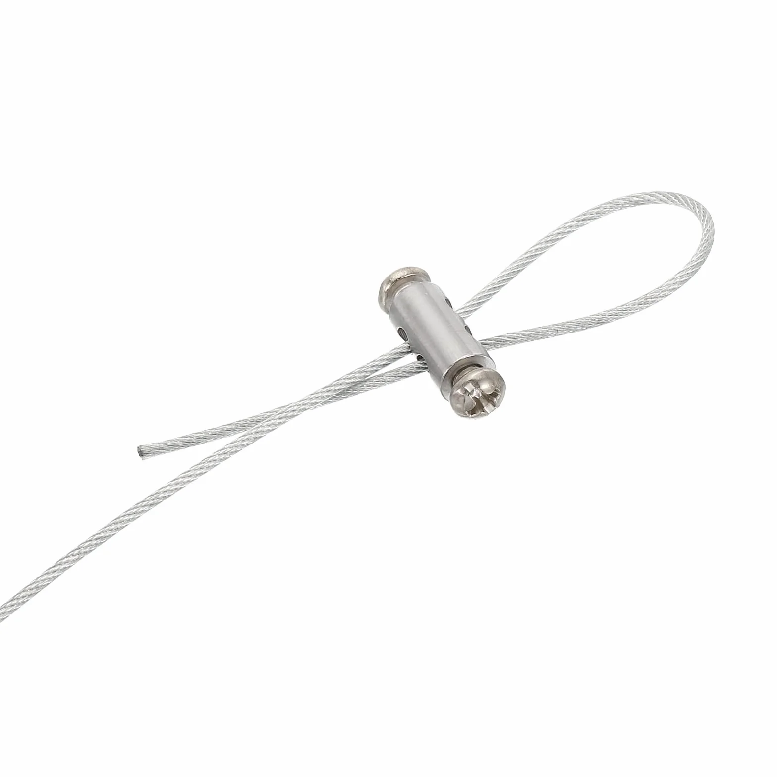 PATIKIL Klipsy do liny drucianej, 1 zestaw/18 szt. stalowych zacisków kablowych 3 mm 3,5 mm pojedyncze/podwójne otwory, zacisk do linek ze śrubami M3/M4 do kabli