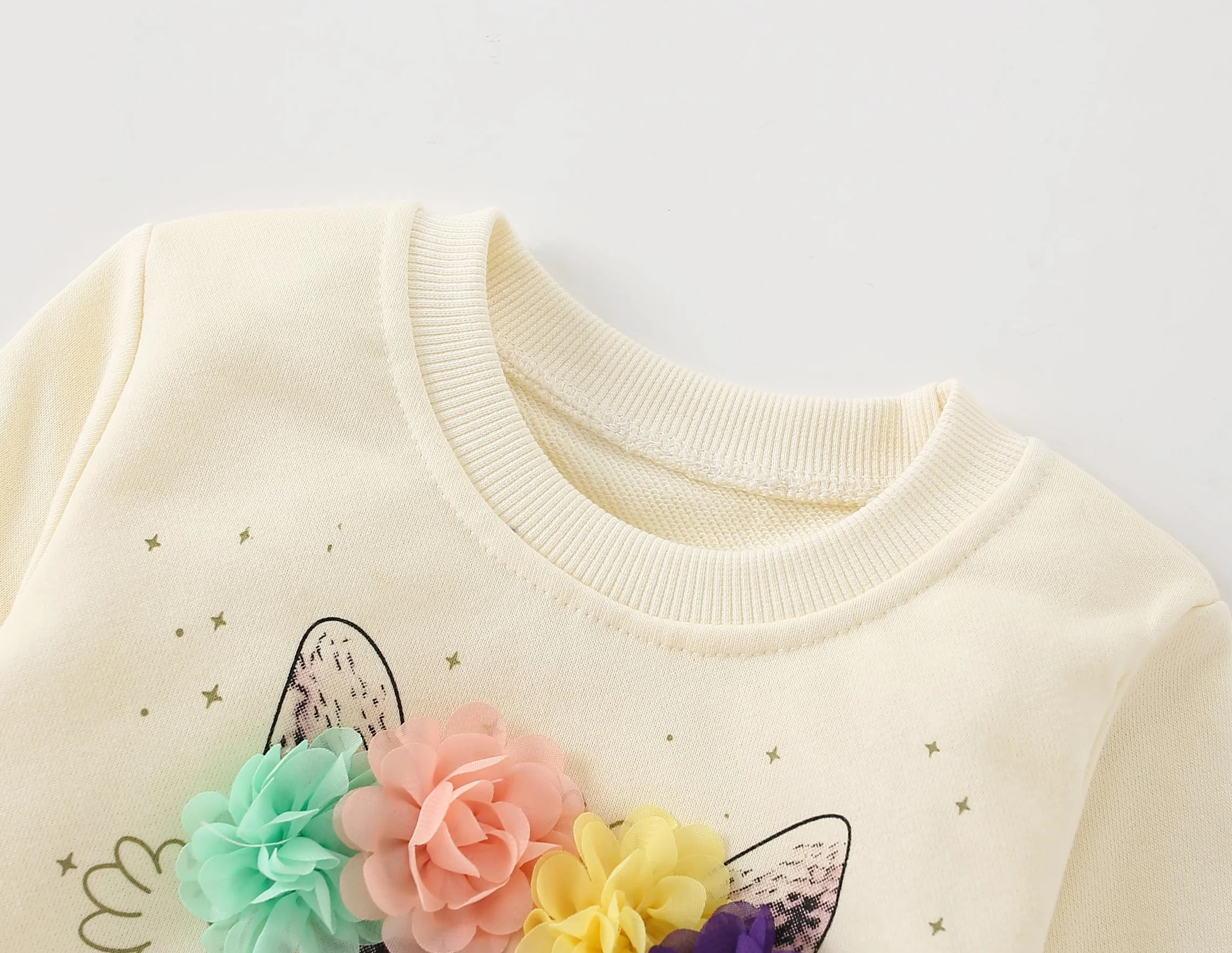 Bluza Dziewczęca Sweter dla Dzieci Uroczy Sweter z Kreskówek Dziewczynki Koszule z Długim Rękawem Wykonane z Bawełny w Wieku 2-7 Lat