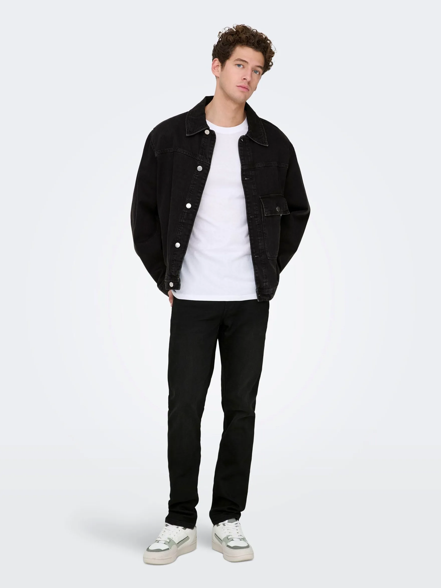 ONLY & SONS Onswarp Grey Dcc 2051 Noos Dżinsy skinny Mężczyźni