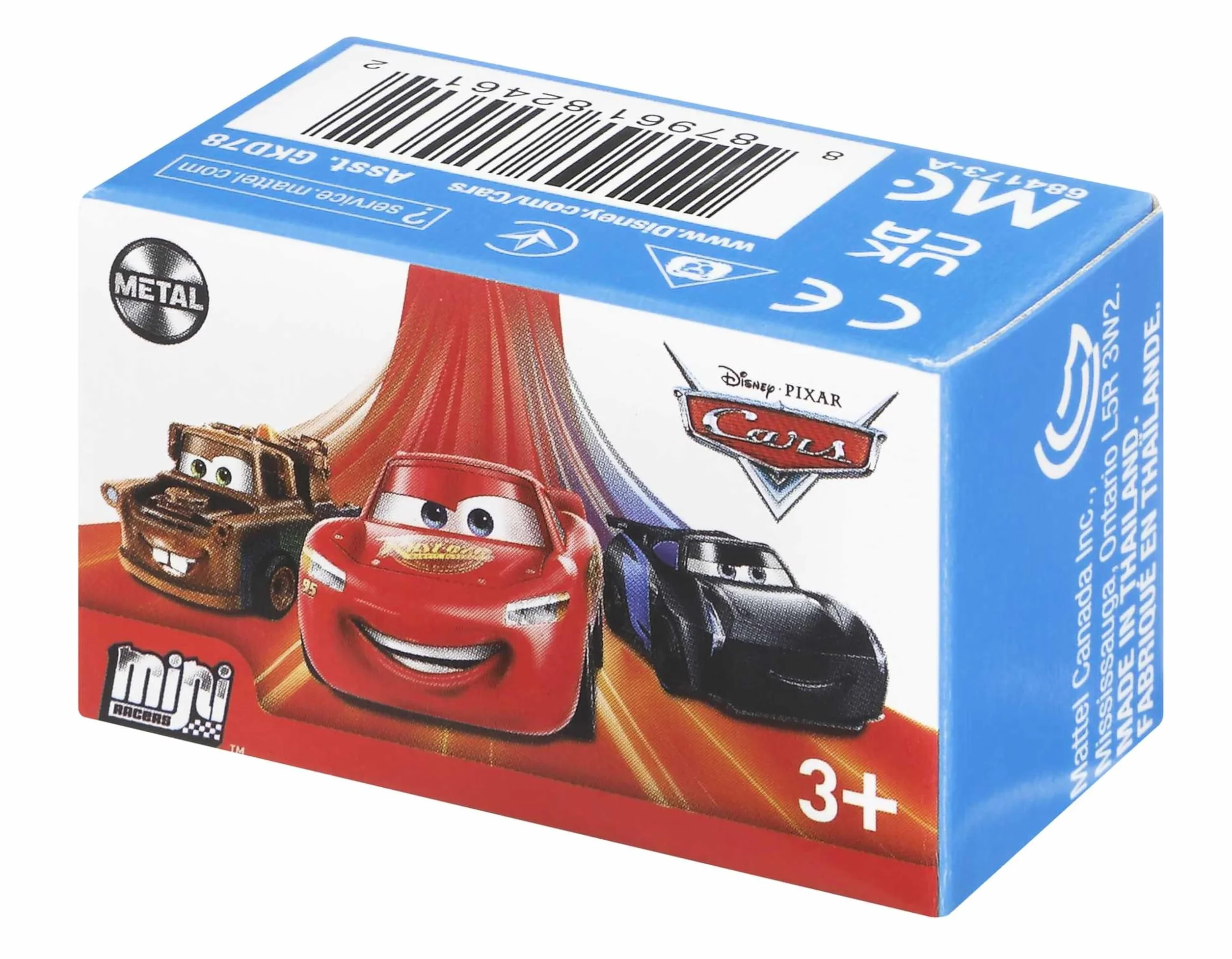 Cars Mikroauto, asortyment pojedynczych filmowych minisamochodzików w opakowaniach-niespodziankach, GKD78