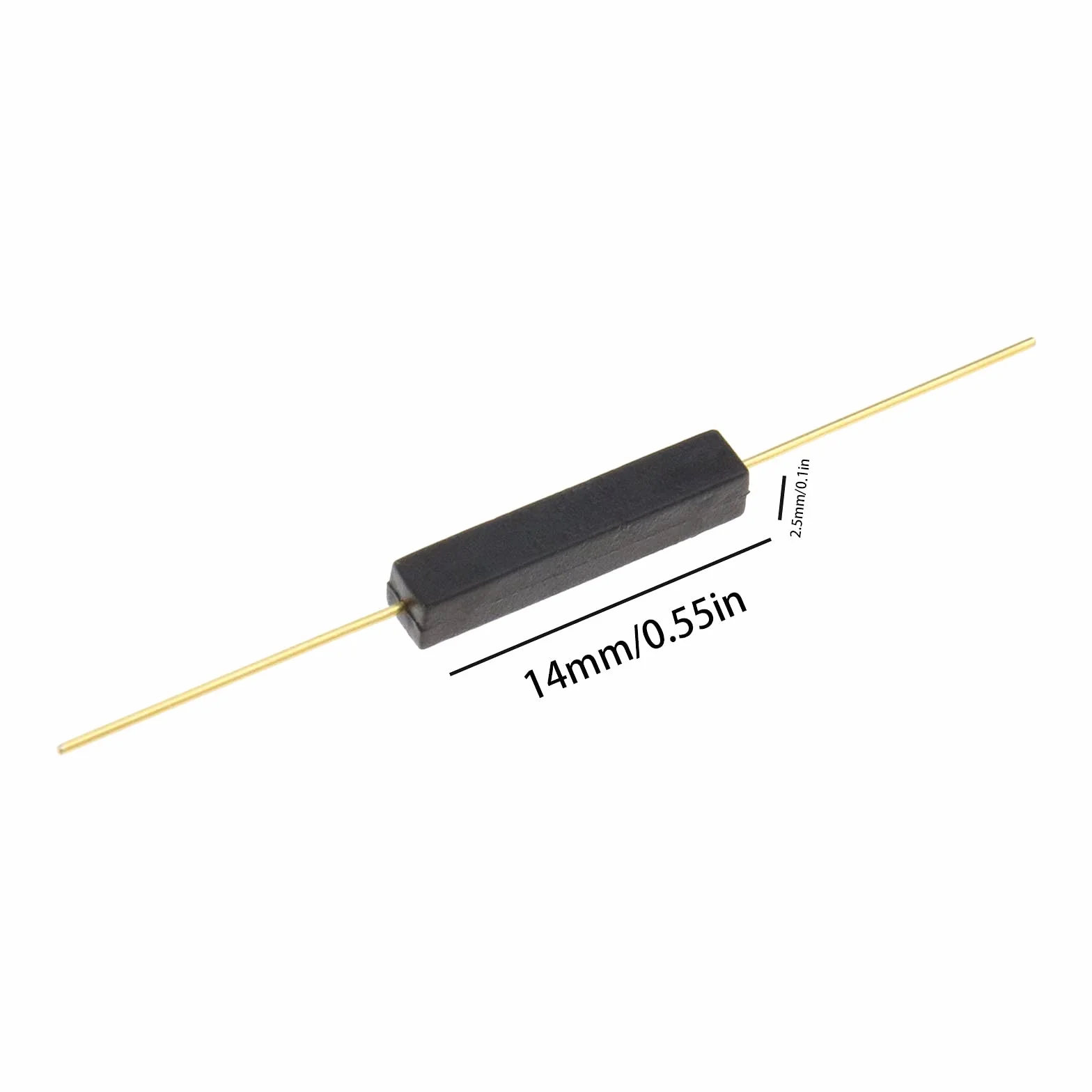 20 x przełącznik trzcinowy normalnie otwarty magnetyczny przełącznik indukcyjny z tworzywa sztucznego antyinterferencyjne 100 V do bieżni i wyłącznika 2,5 x 14 mm