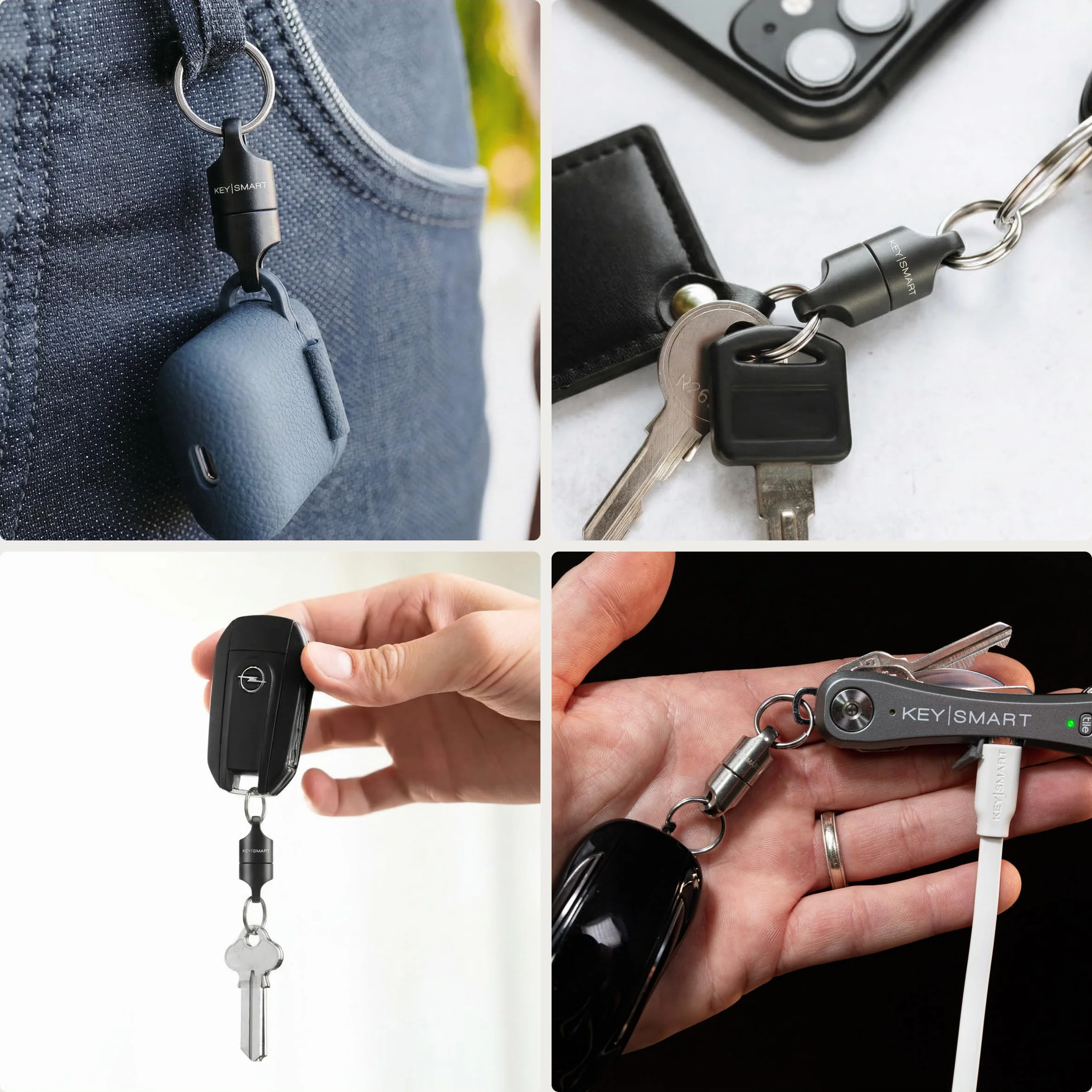 KeySmart MagConnect Magnetyczny brelok do szybkiego mocowania klucza do torby i paska