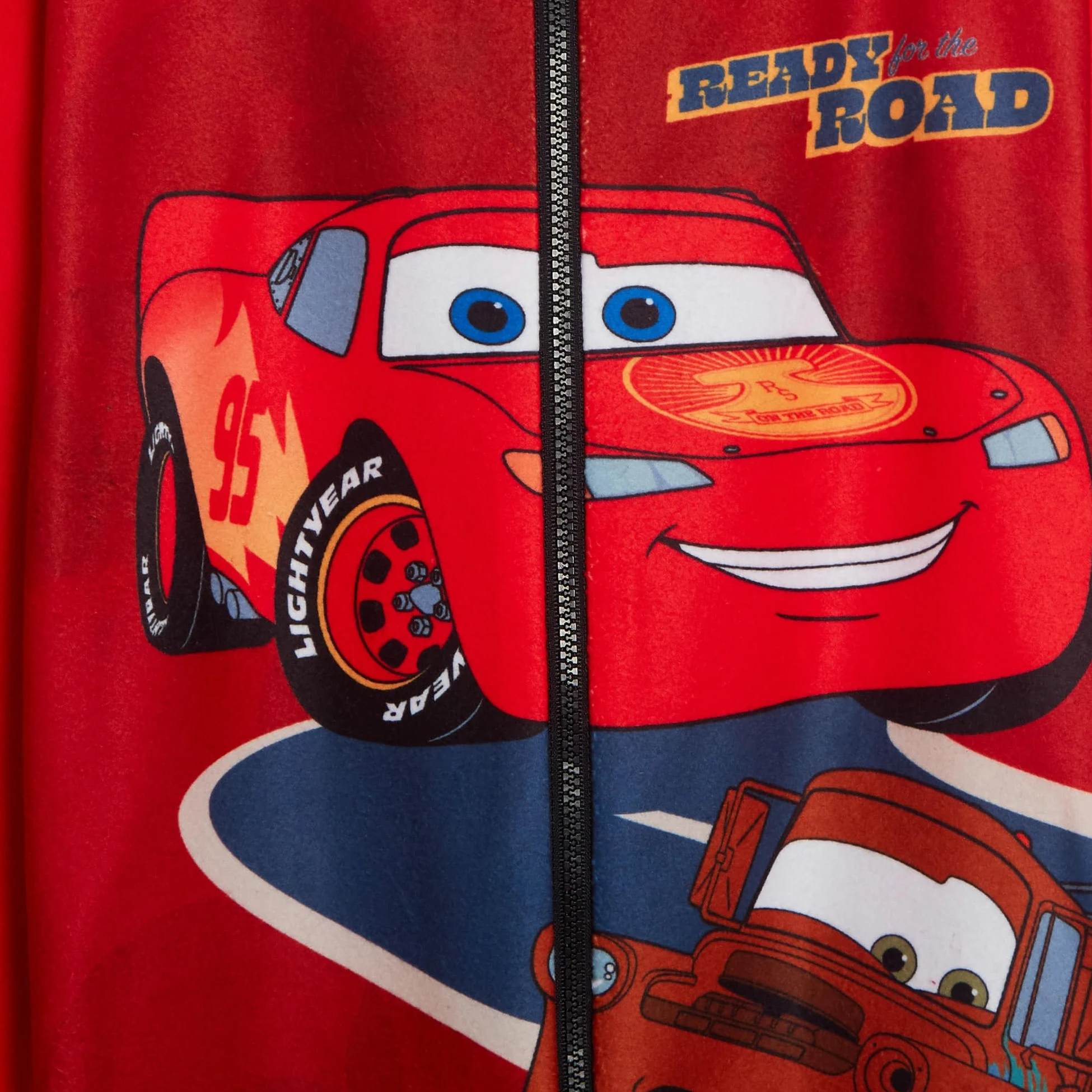 Disney Samochody Onesie For Kids Polar All In One Boys Lightning McQueen Piżama Mater Sleepsuit Pjs