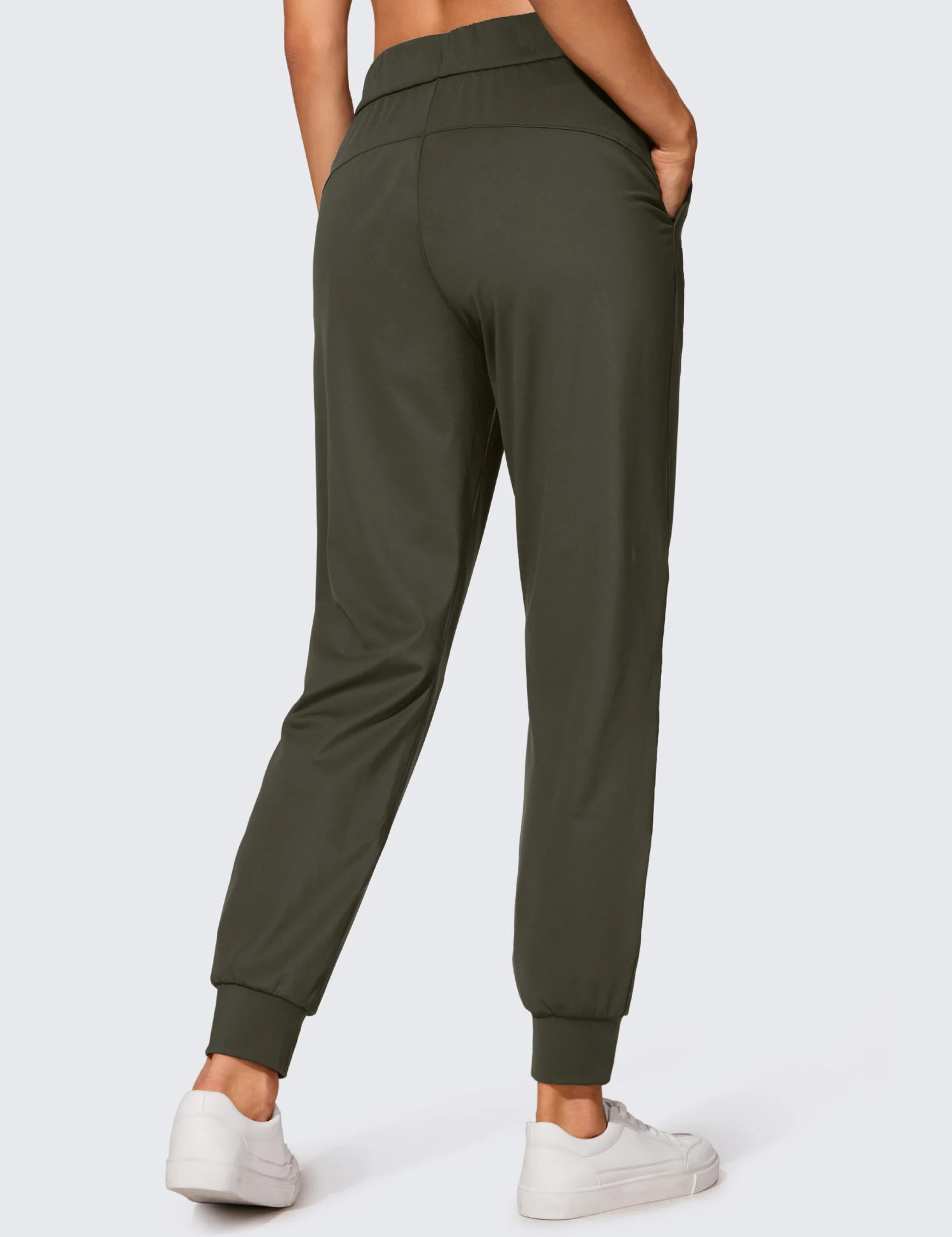 CRZ YOGA Damskie Spodnie Dresowe Ze Stretchem I Sznurkiem Joggers Spodnie Na Co Dzień Z Kieszeniami