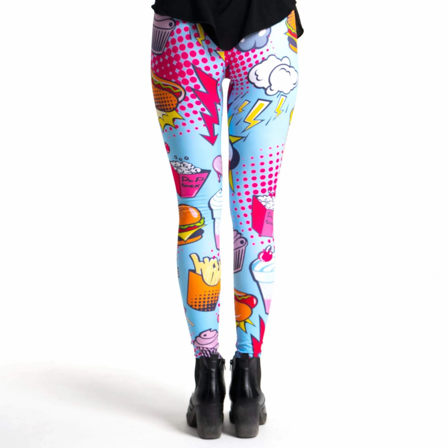 Legginsy panie bunte bedruckte Tiermuster
