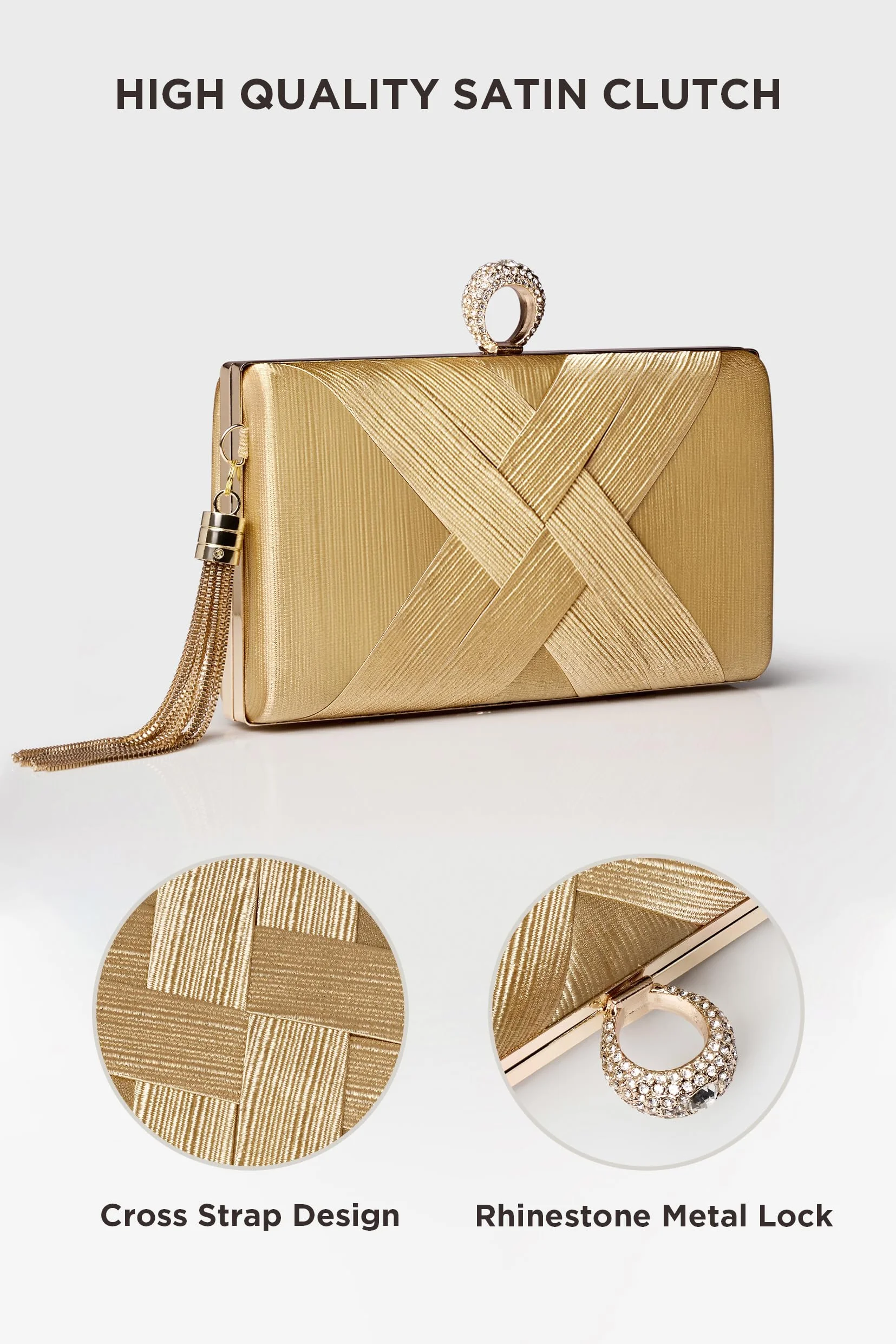 BABEYOND Kopertówki dla kobiet - torebka wieczorowa z frędzlami wisiorek kopertówka na przyjęcie panny młodej bal ślub