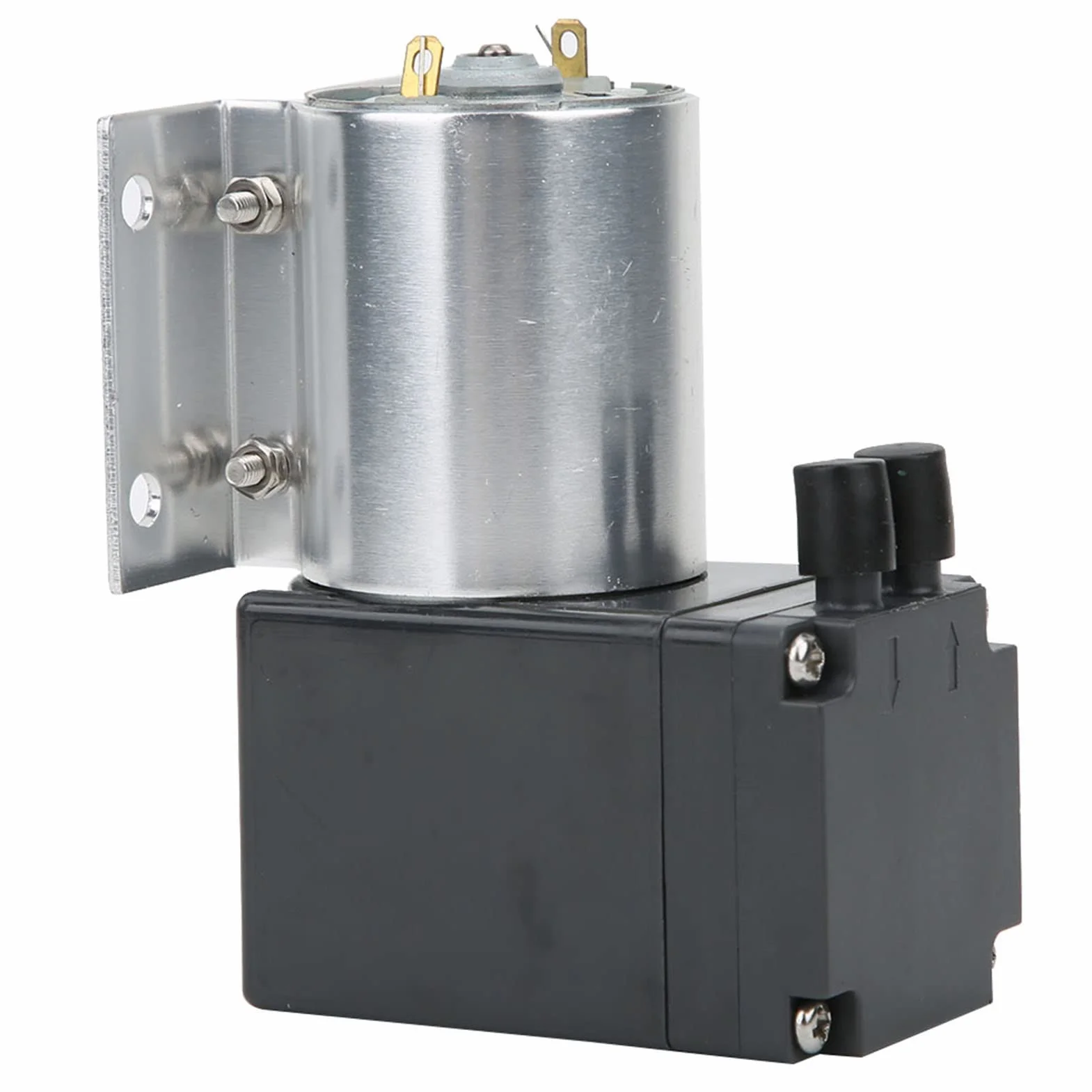 DC 12V/24V Mini pompa próżniowa, 200kpa 10W 15L/min Elektryczna przenośna pompa powietrza z uchwytem, ujemne ciśnienie ssanie pompowanie powietrza kompresor membranowy pompy dla projektów(24V)