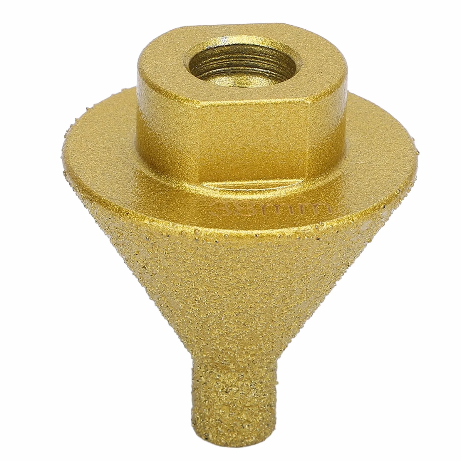 Diamond Beveling Bit Angle Grinder Cone Bit for Marble Tile Quartz Drilling Enlarging Chamfering Grinding 38mm Diameter (M14)