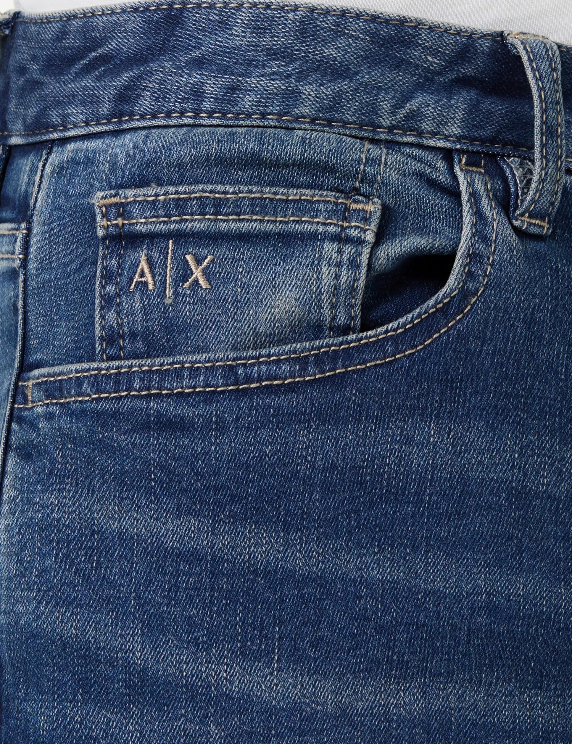 Armani Exchange Essential Patch Logo Lettering Dżins Mężczyźni