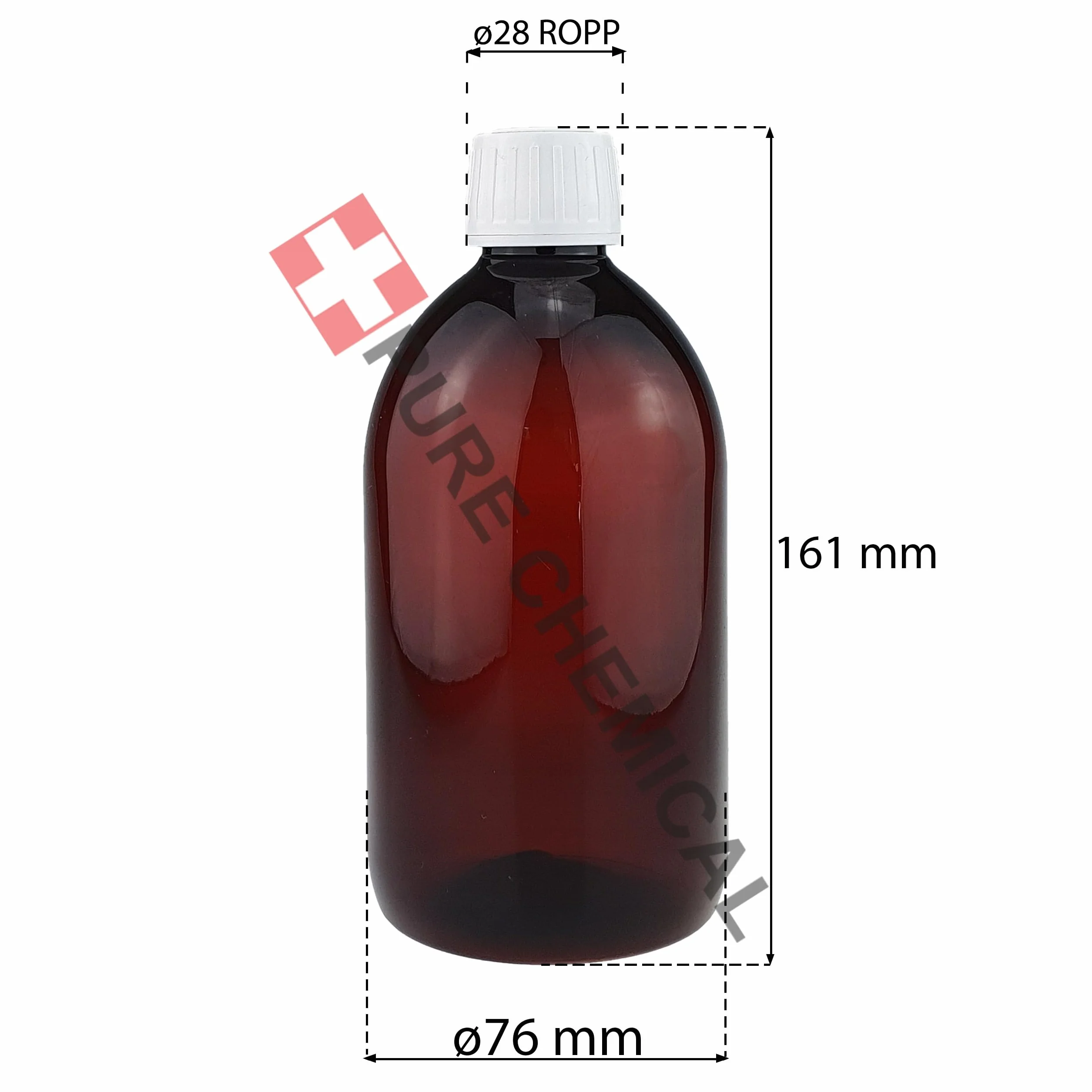PURE CHEMICAL Butelka Farmaceutyczna Pojemnik Pet (500ml)