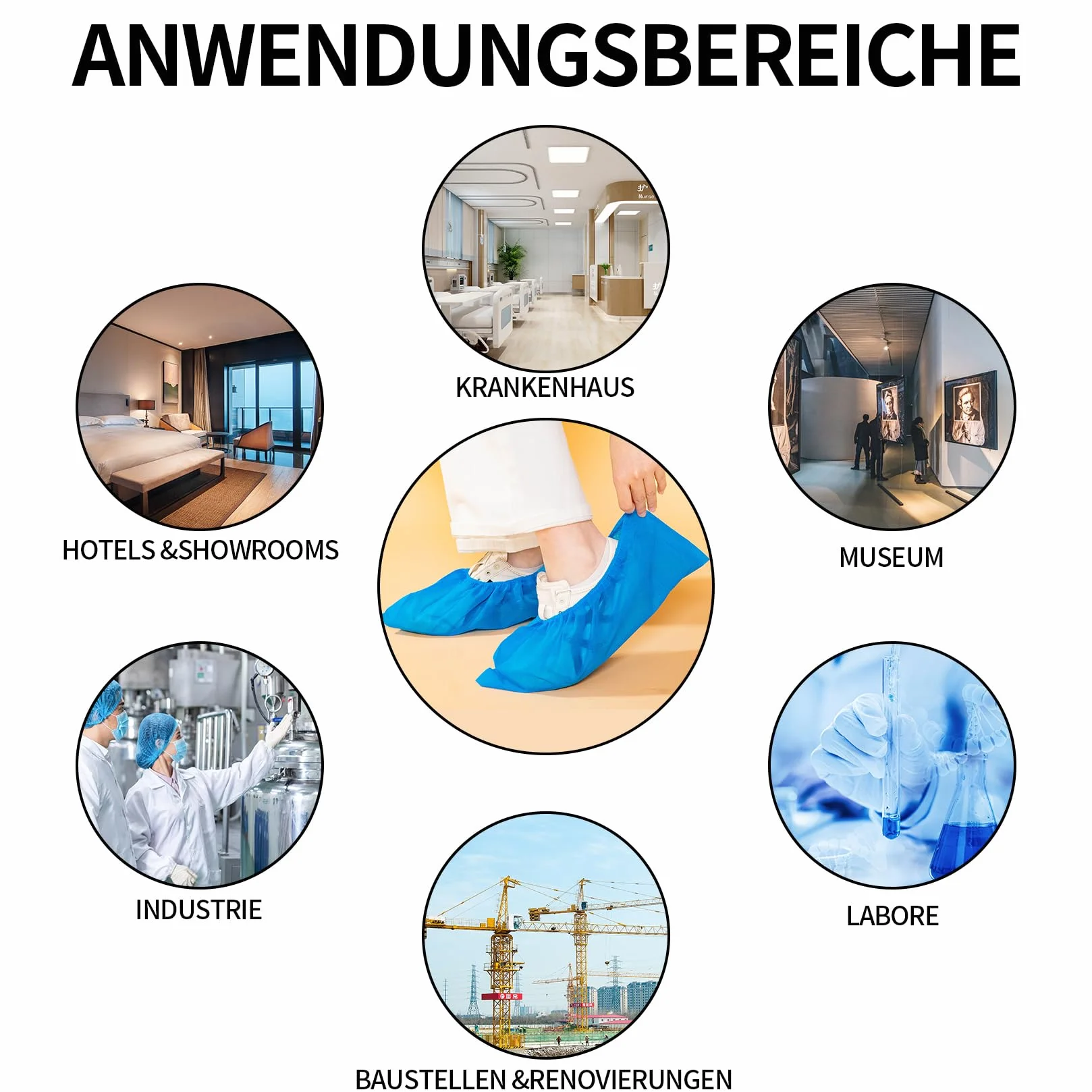 60 Sztuk Antypoślizgowe Ochraniacze na Buty, Wodoodporne Pokrowce na Obuwie, Wielorazowe Ochraniacze Uniwersalne do Domu, Laboratorium,(Rozmiar Uniwersalny)