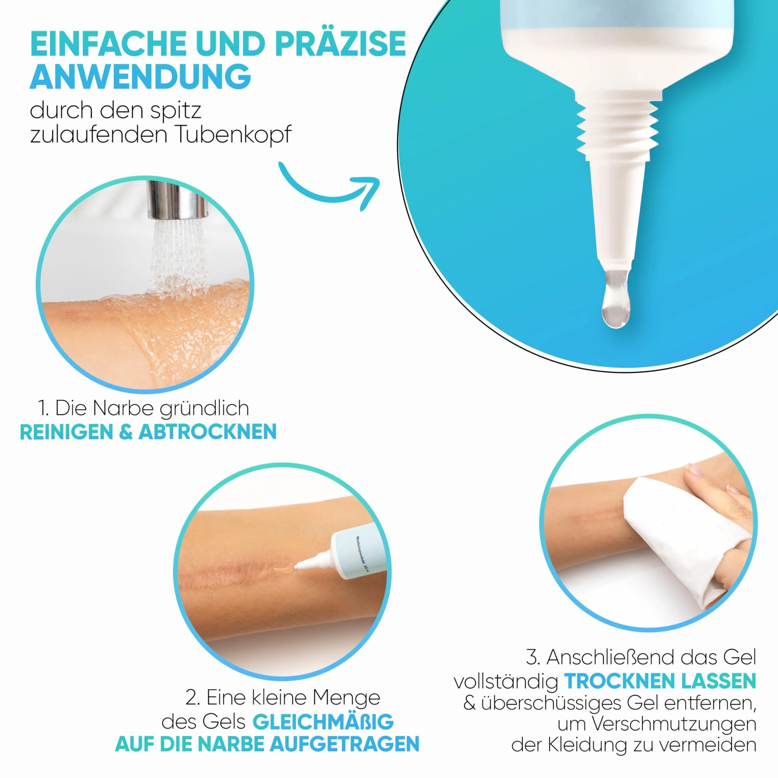 Health Press® Żel na blizny – 20 ml maść na blizny – żel na blizny zmniejsza widoczność blizn – krem na blizny do wszystkich rodzajów blizn – pielęgnacja blizn – krem na blizny dla dorosłych i dzieci