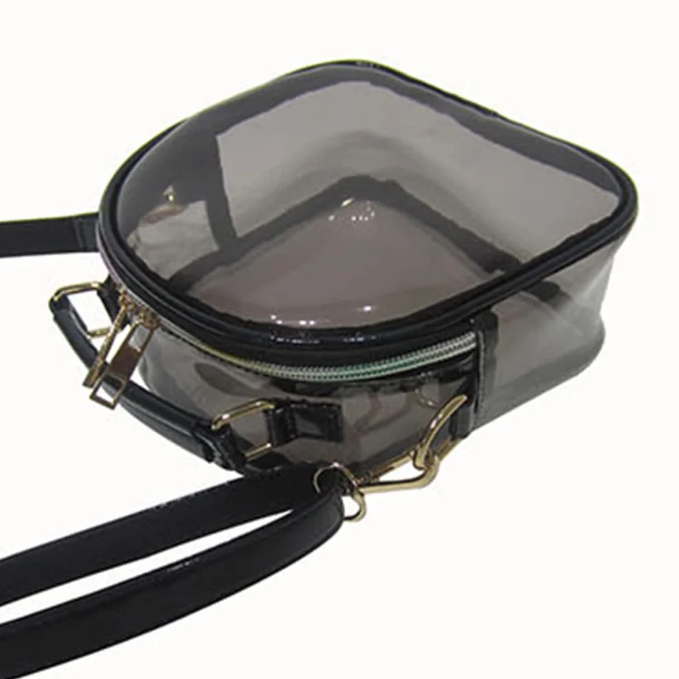 Przezroczyste PCV Crossbody Bag Women Mini Jelly Clear Ramion Torby
