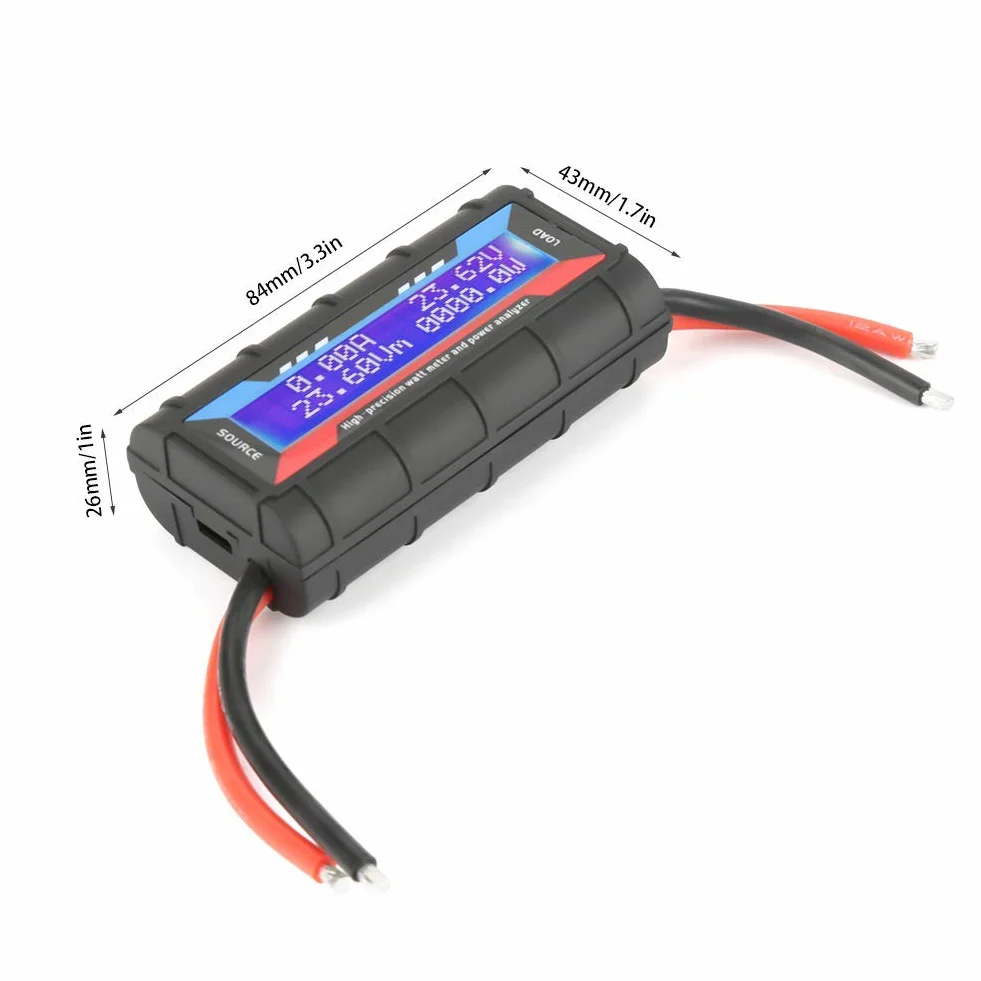 4.8V ~ 60V 150A Watomierz o Wysokiej Dokładności do Panelu Słonecznego, Watomierz Słoneczny Watomierz Analizator Mocy Wyświetlacz Miernika Mocy 12 V Watomierz Miernik Napięcia