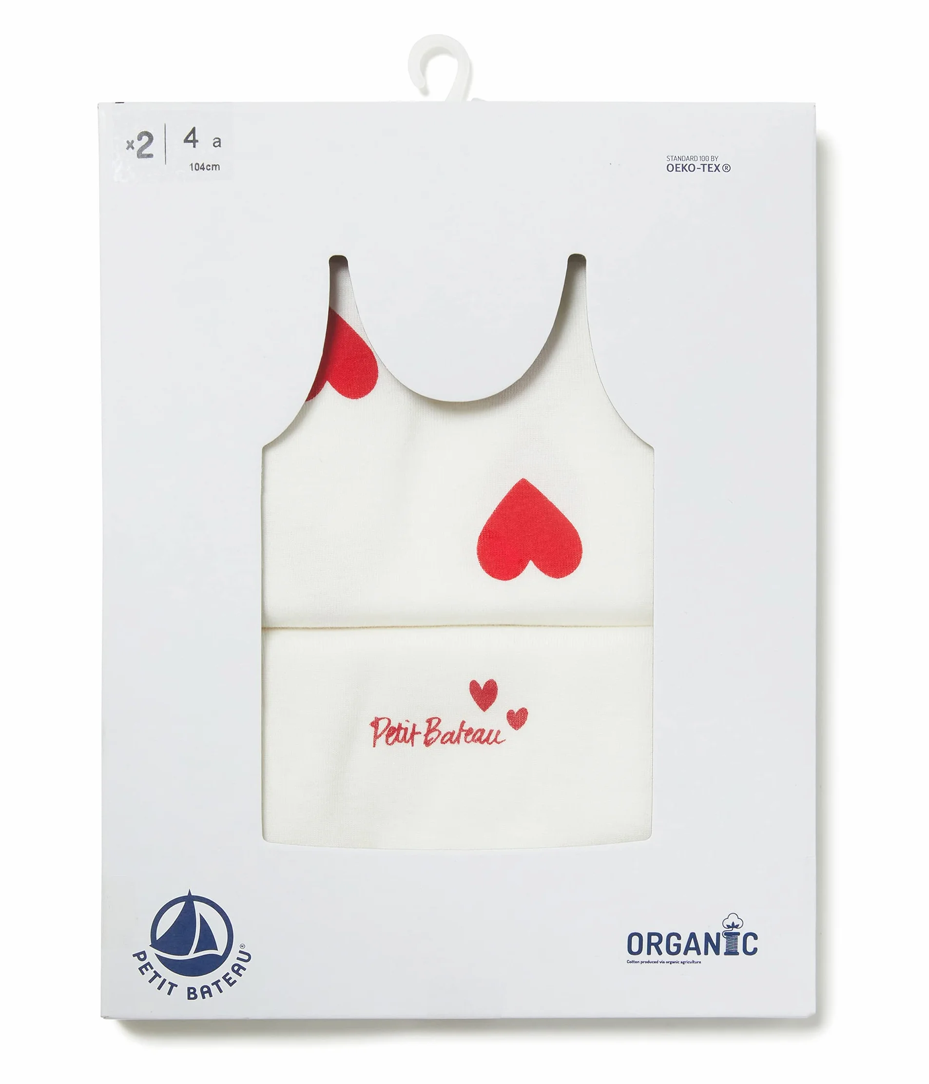Petit Bateau Dziewczęce koszule na ramiączkach (2 sztuki), wielokolorowa, 5 Lata