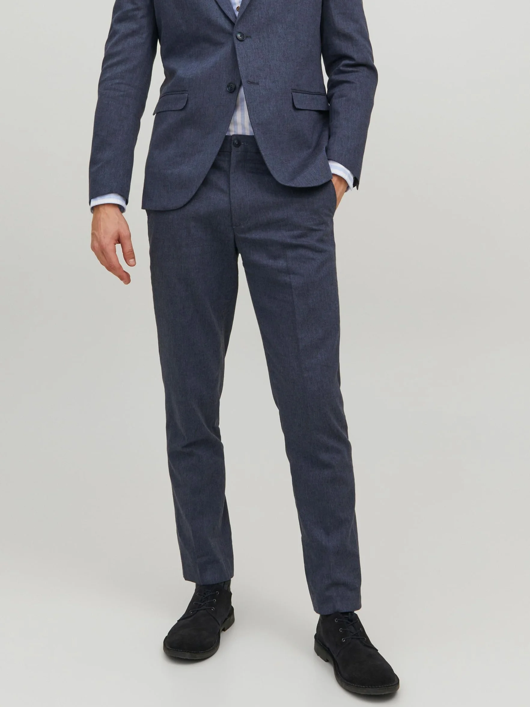 JACK & JONES Jprriviera Linen Trouser Slim Fit Sn - Garnitur — spodnie Mężczyźni