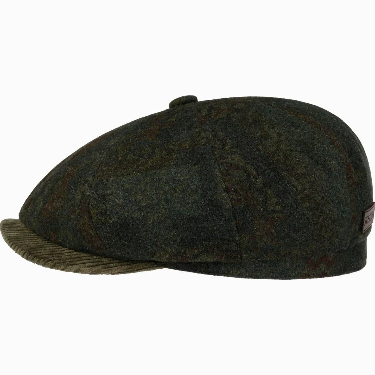 Stetson Hatteras Dark Paisley płaska czapka z daszkiem, męska czapka balonowa, wyprodukowana w UE, z daszkiem, na jesień, zimę, jesień i zimę