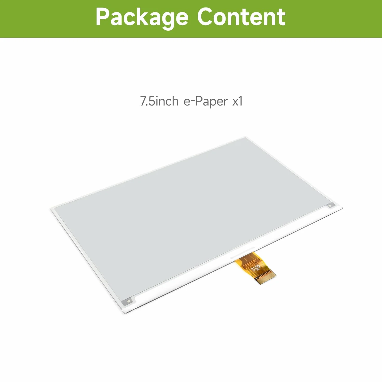 Waveshare 7.5 Inch E-Paper Raw Display Panel V2 800x480 Resolution 3.3V E-Ink Electronic Paper Screen Without PCB with Embedded Controller,Communicating via SPI Interface