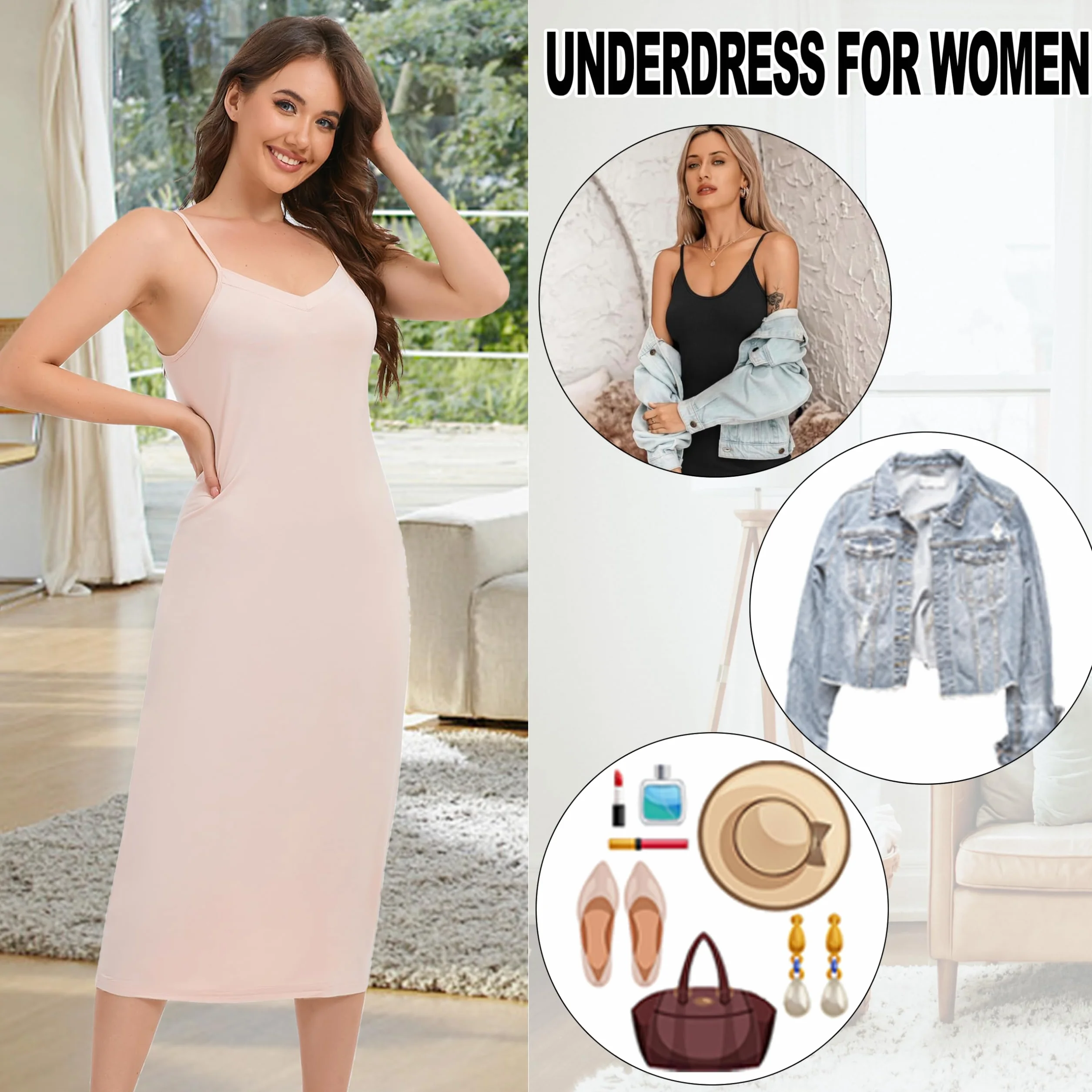 Bielizna damska długa brzmiąca koszula nocna damska letnia seksowna halka długie pełne slipy na ramiączkach spaghetti sukienka negligee halka Full Slip damska długa halka