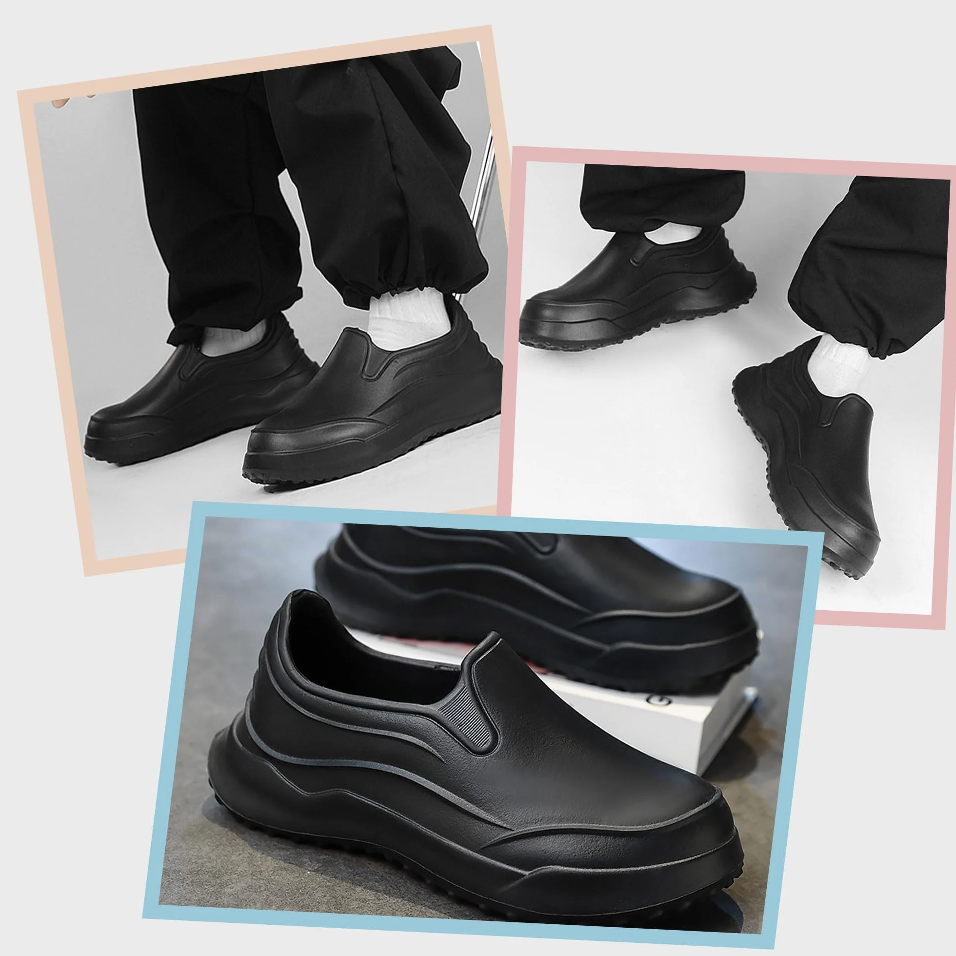 Męskie antypoślizgowe buty szefa kuchni, profesjonalne buty robocze, męskie buty do karmienia, antypoślizgowe i oddychające, buty ochronne dla kucharzy, wygodne obuwie restauracyjne, odporne na olej i