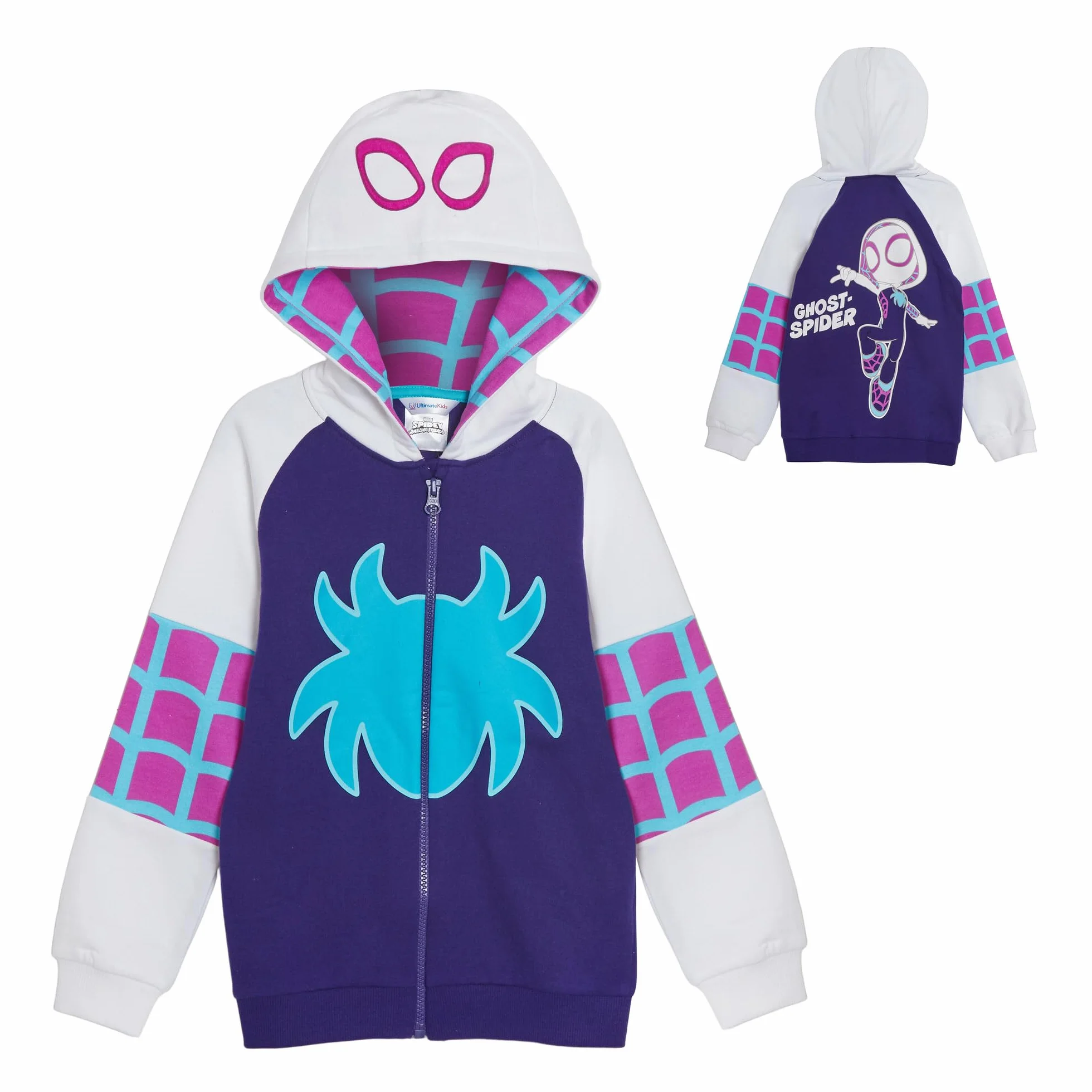 Dziecięca bluza z kapturem Spidey i jego niesamowici przyjaciele przebranie bluzy z kapturem kurtki zapinane na zamek Miles Morales Duch Pająk lub Spidey