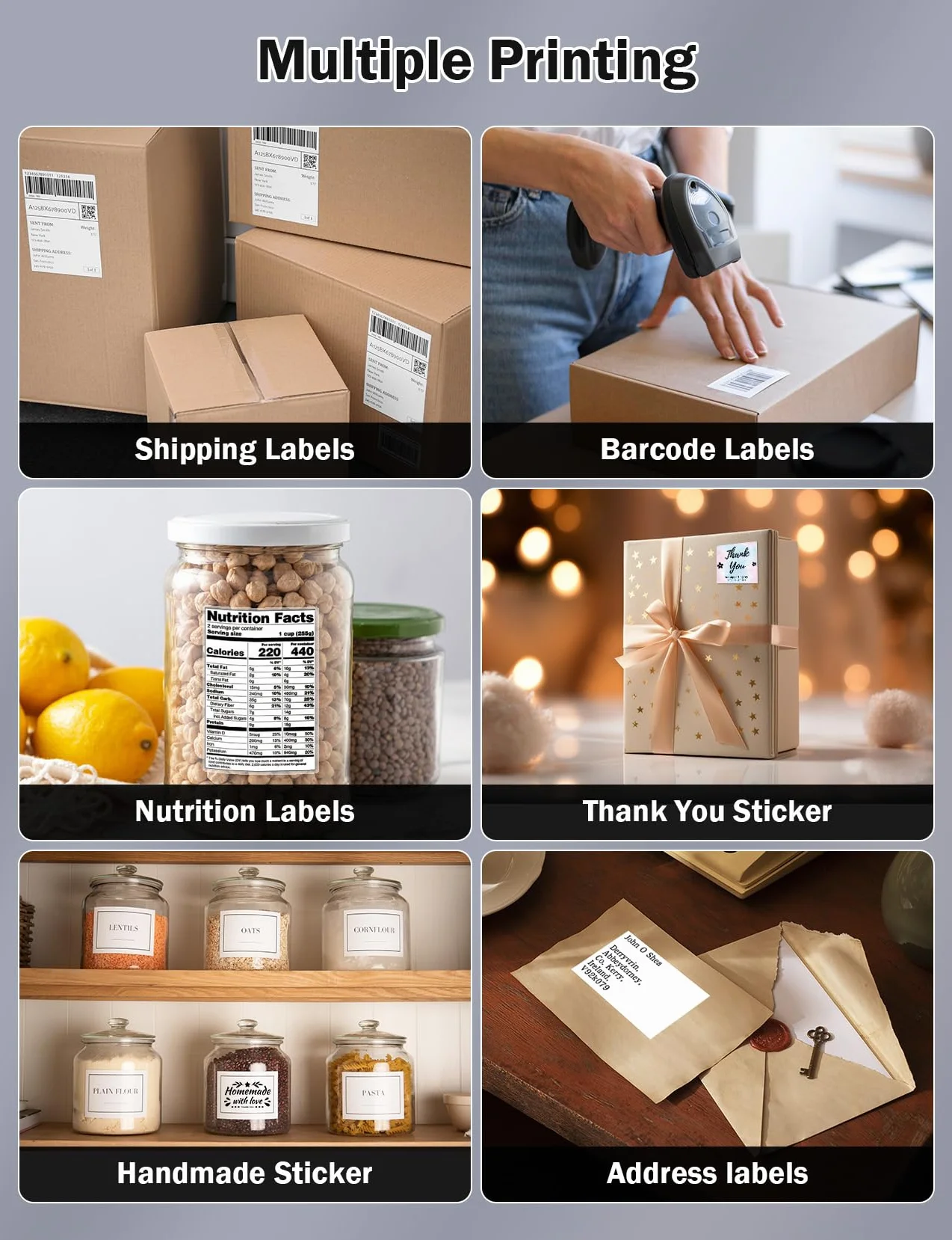 Memoking Drukarka etykiet Bluetooth DHL, przenośna drukarka termiczna 4 x 6 etykiet dla małych firm rodzinnych, 249-BT Label Printer do Ebay, Etsy, UPS, USPS, Amazon, Royal Mail, Hermes, Shopify