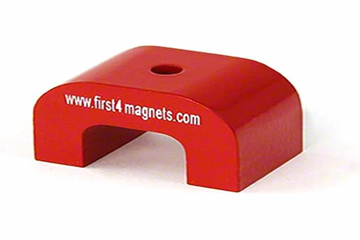 Magnes Experts F4M812-1 średni magnes podkowy, czerwony