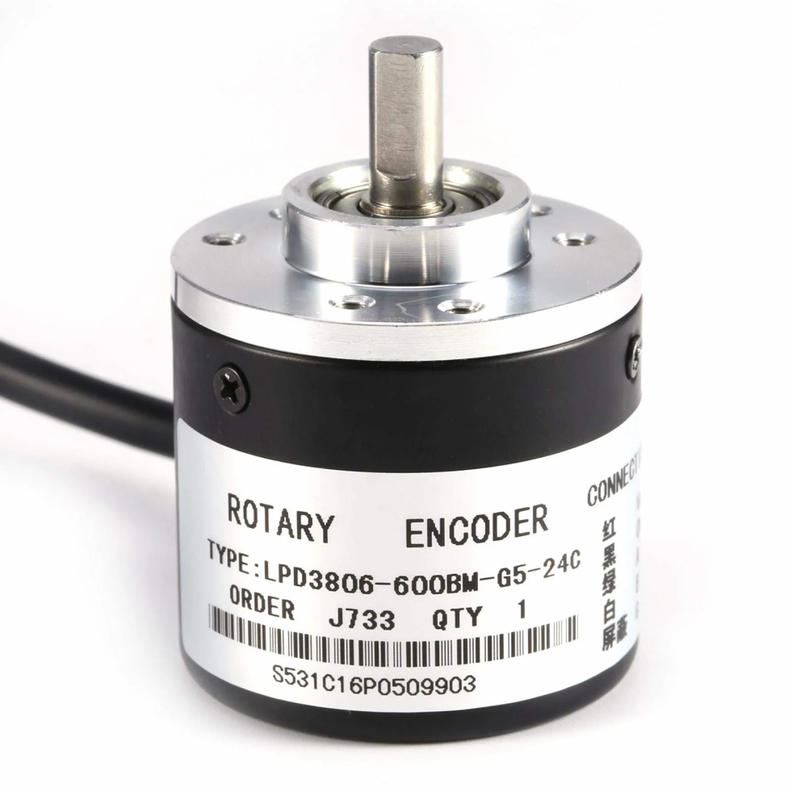 600P/R inspekcyjny koder obrotowy, fotoelektryczny koder rotacyjny DC 5V-24V AB 2-fazowy fotoelektryczny enkoder wał 6 mm koder szerokie napięcie zasilacze